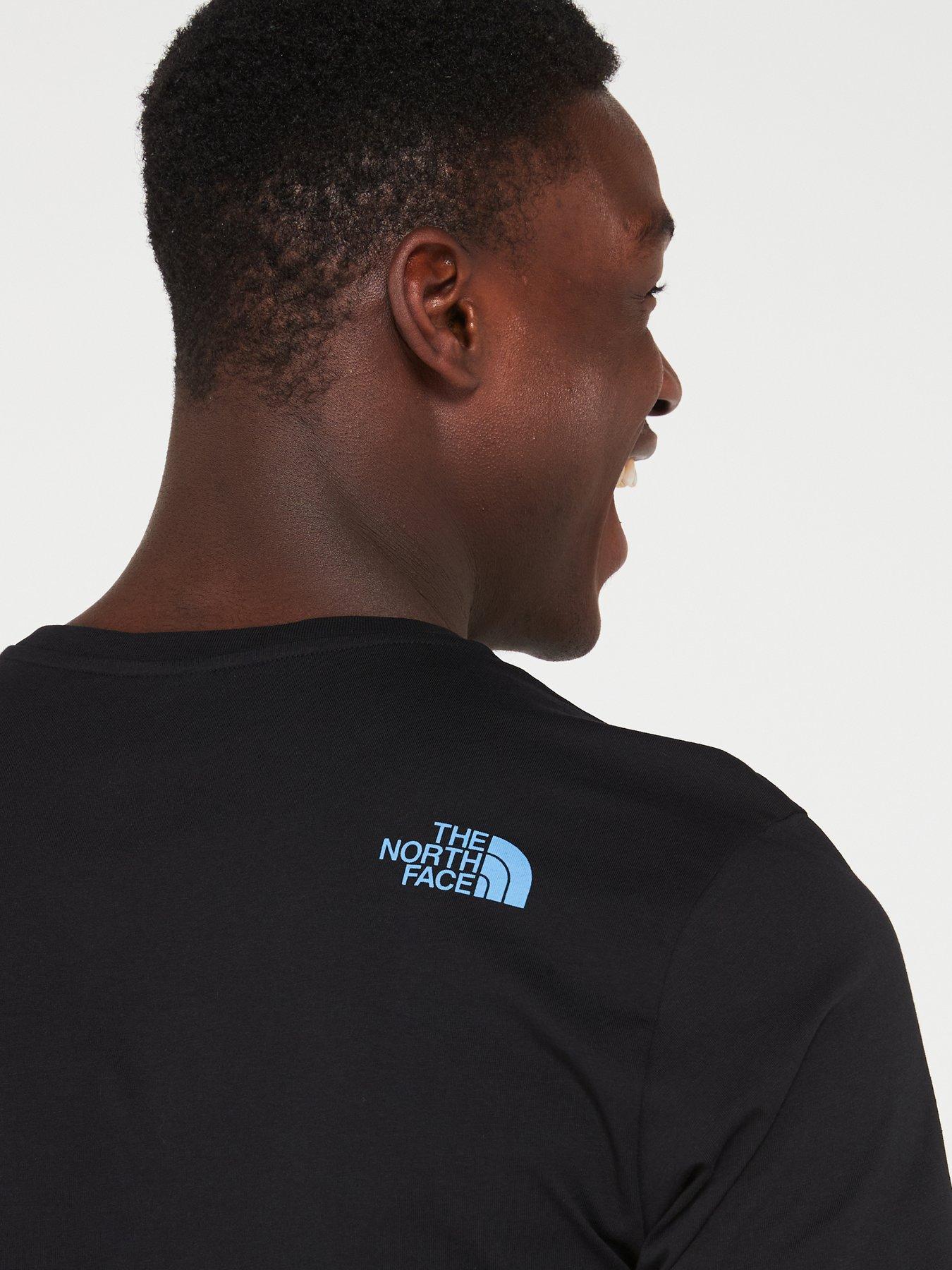 Image 5 of 5 of THE NORTH FACE Mens Short Sleeve Mountain Line Tee - Black