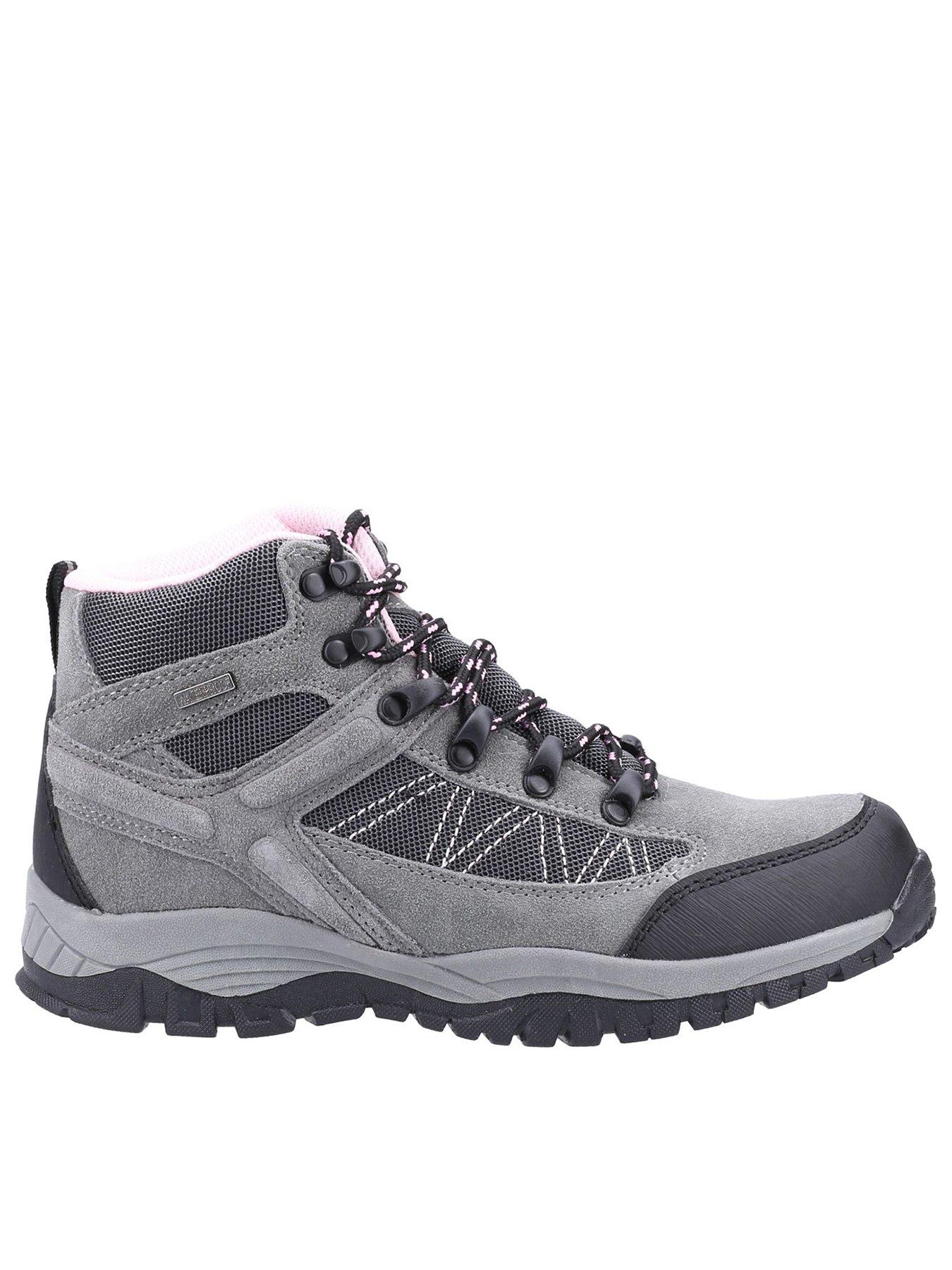 Cotswold Maisemore Mid Ladies Suede Mesh Hiking Boot - Grey