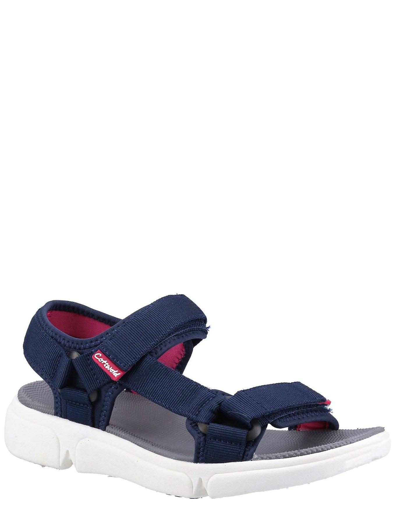 Cotswold Marshfield Recycled Sandal - Navy/Berry, Euro 40, Lightweight Walking Sandal With Toggle Fastening