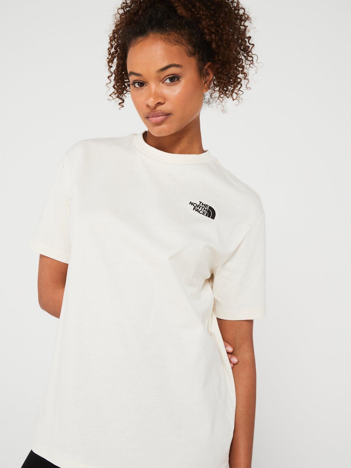 THE NORTH FACE Womens Short Sleeve Oversize Simple Dome Tee White Dune Very