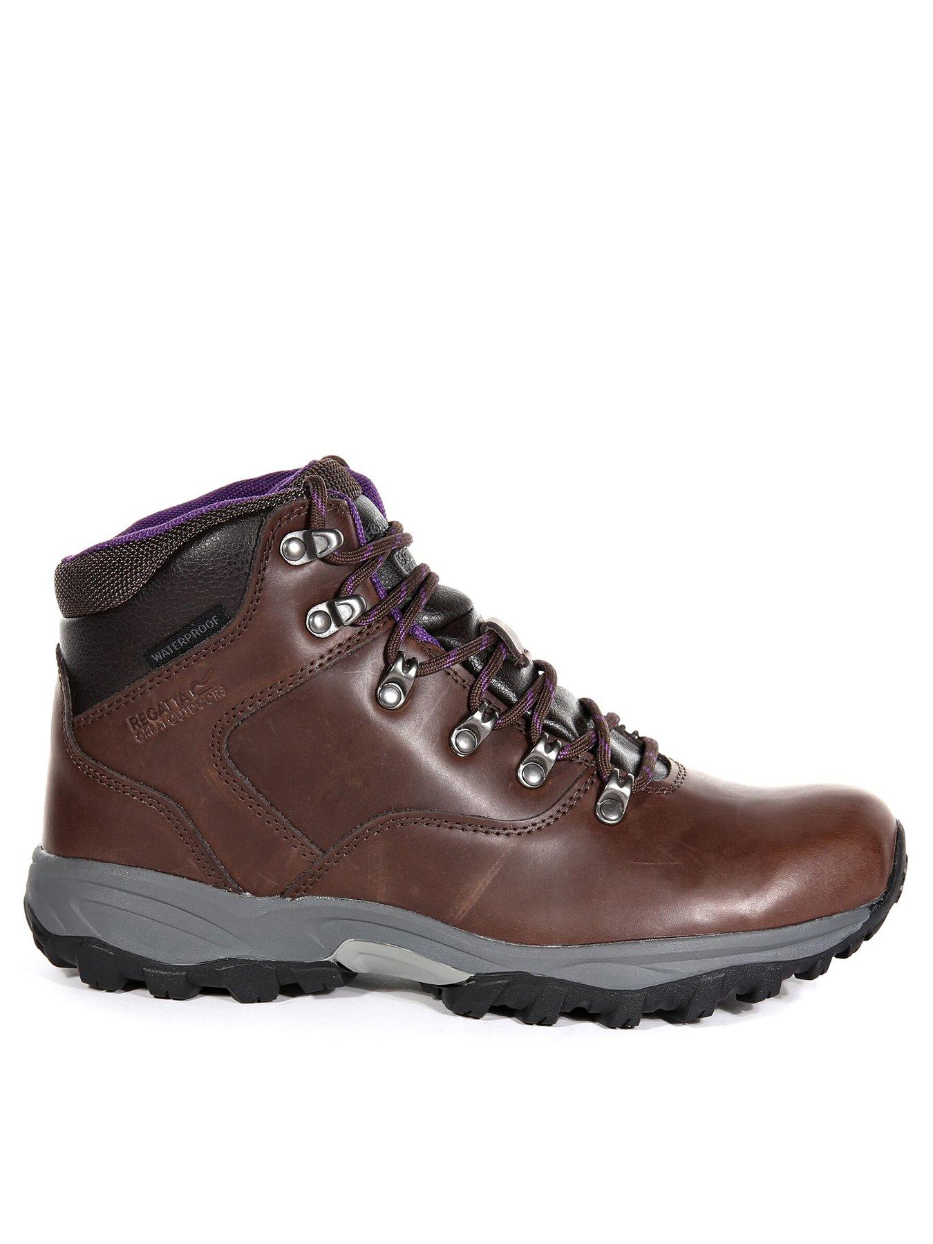 undefined Womens Lady Bainsford Waterproof Leather Walking Boot -brown