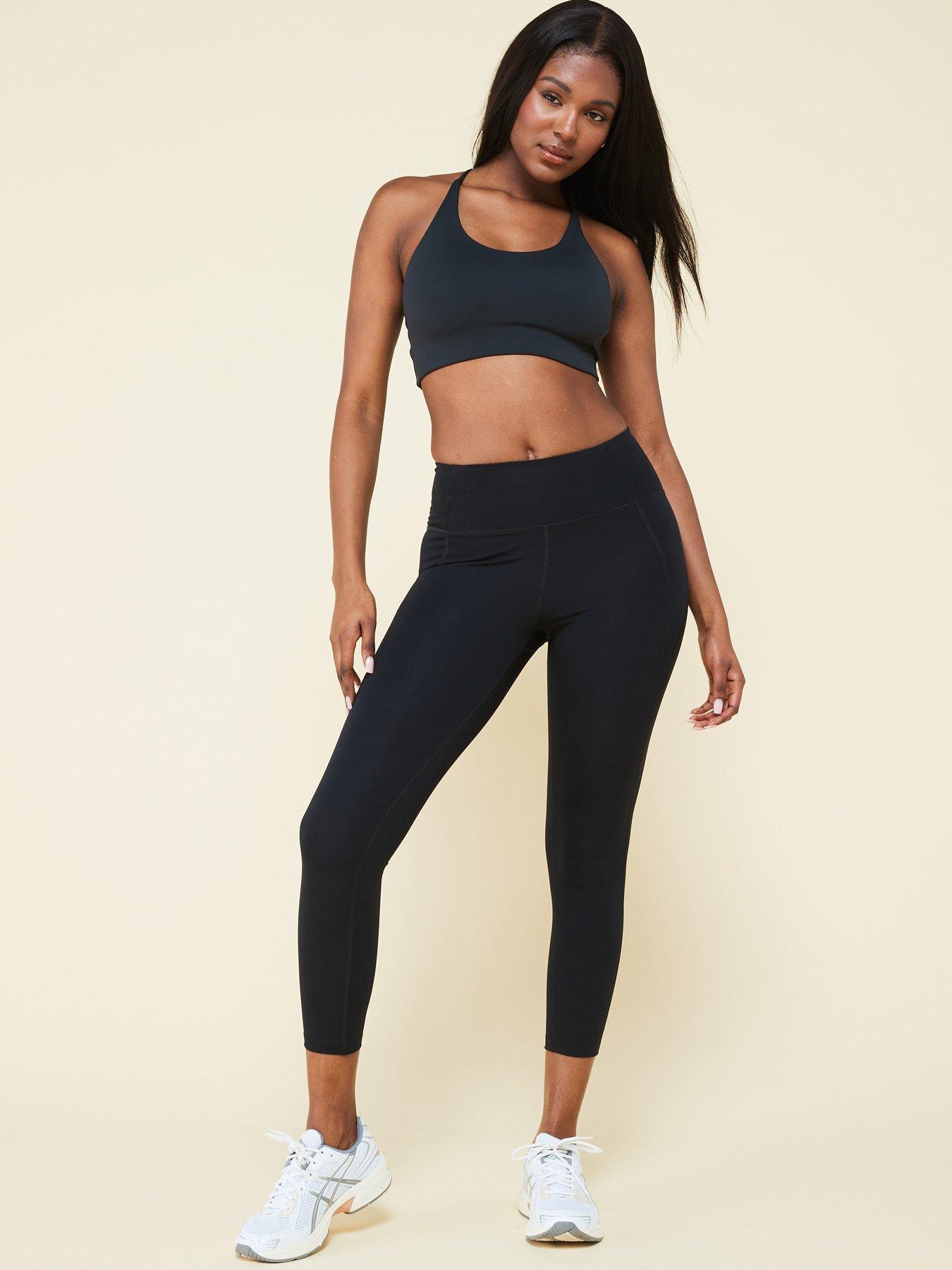 Girlfriend Collective Women'S Training Compressive High-Rise 7/8 Leggings - Black
