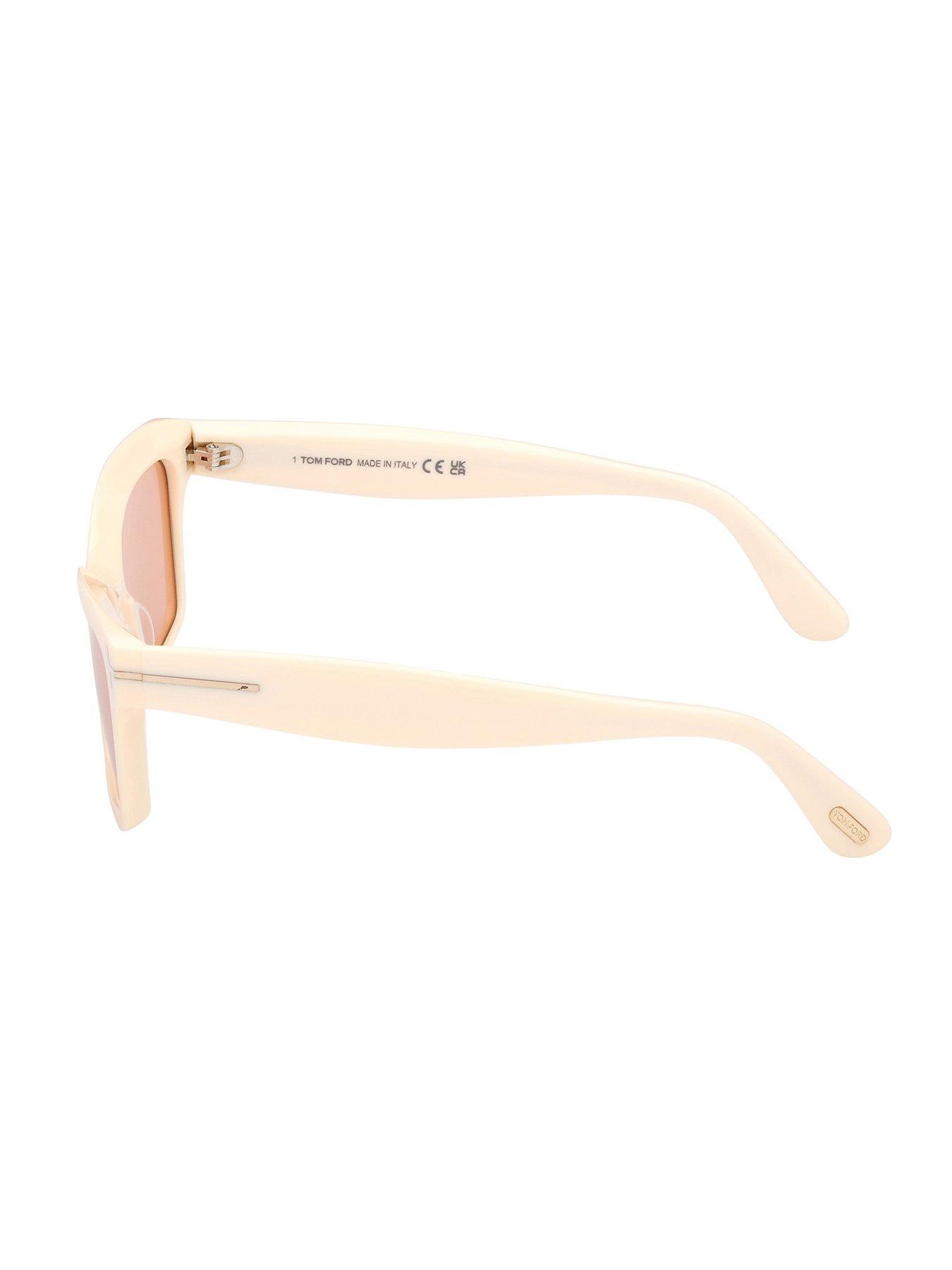 Tom Ford Ivory / Gradient Or Mirror Violet Acetate Sunglasses 