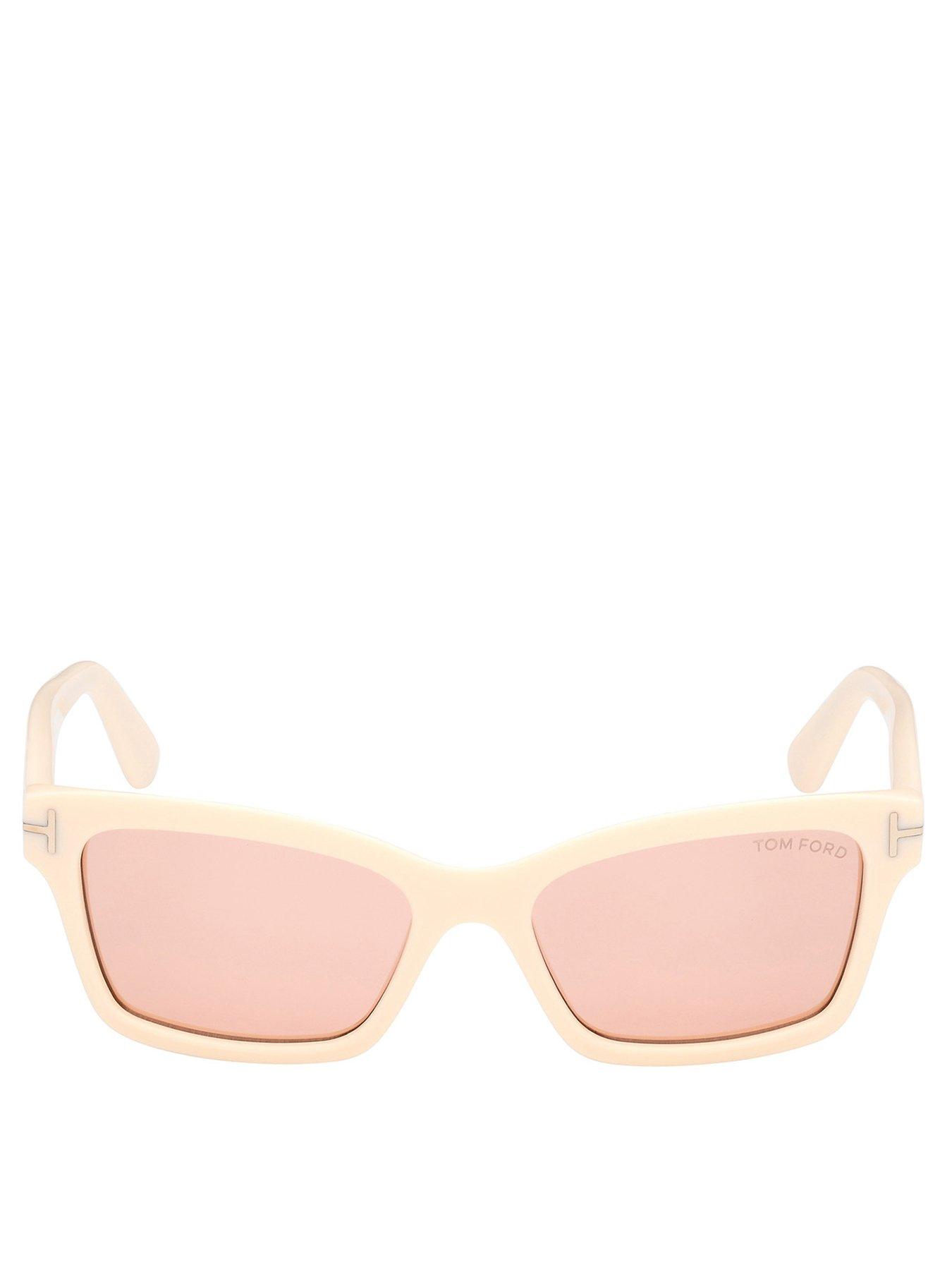 Tom Ford Ivory / Gradient Or Mirror Violet Acetate Sunglasses | Very.co.uk