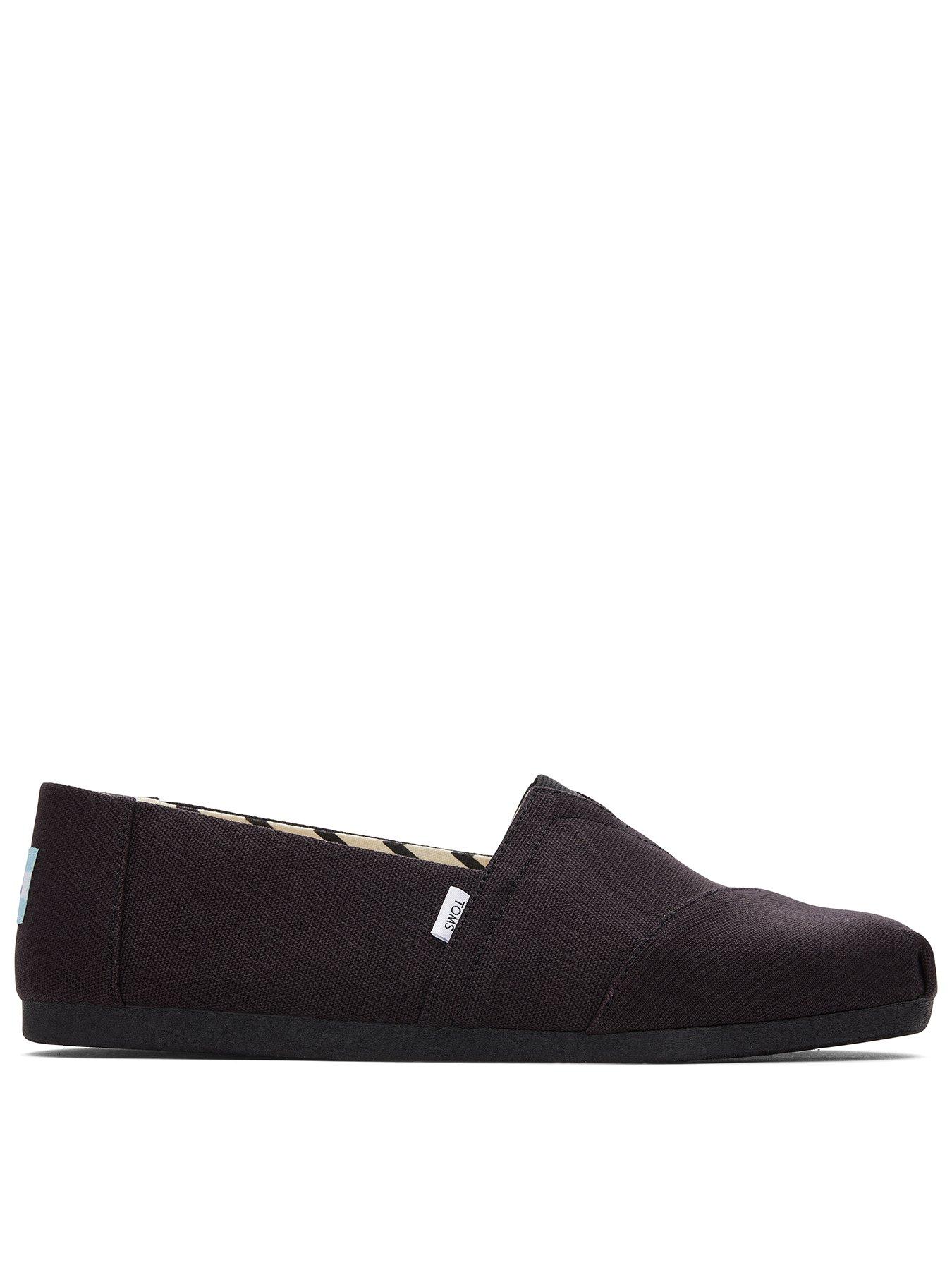 TOMS Men s Alpargata Cotton Canvas Slip On Espadrille Black Very