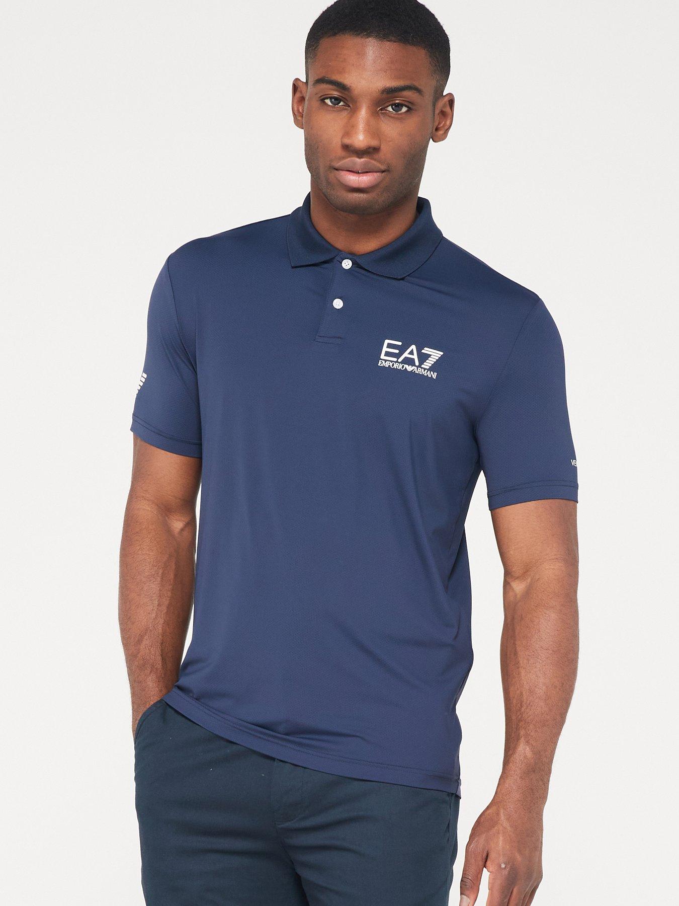 undefined Tennis Polo Shirt - Navy