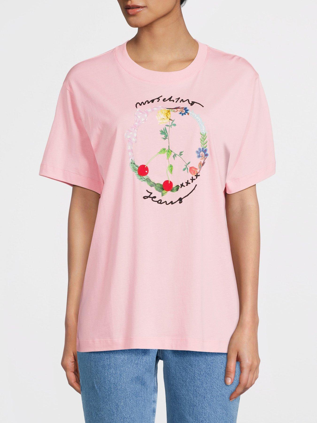 m05ch1n0-jeans-floral-logo-t-shirt