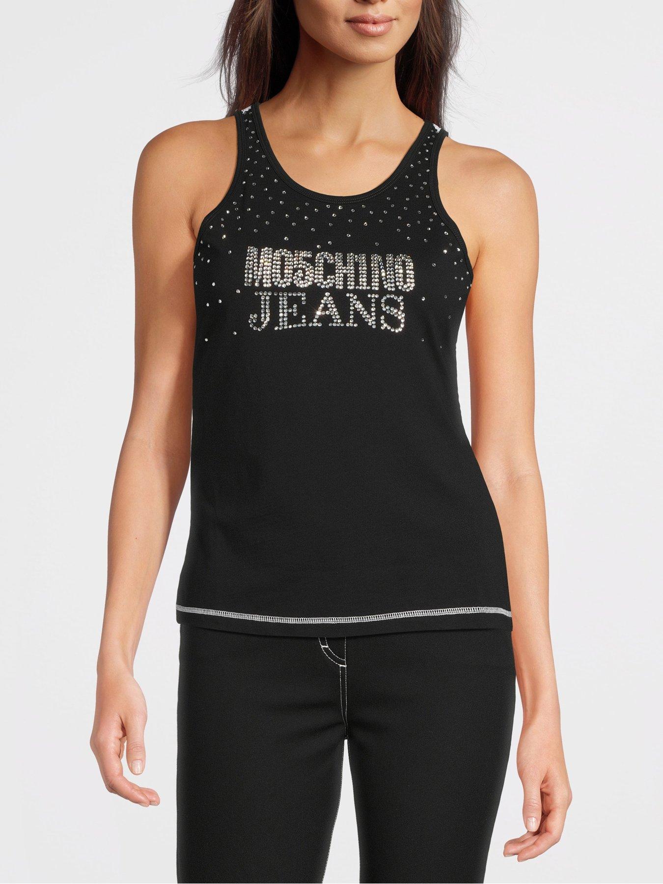 m05ch1n0-jeans-gemstone-logo-vest