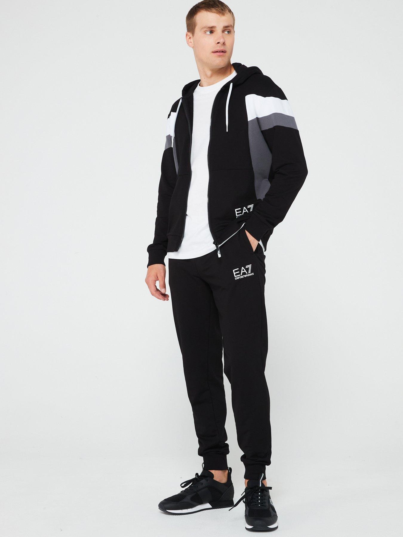 EA7 Emporio Armani Colourblock Hooded Tracksuit | very.co.uk