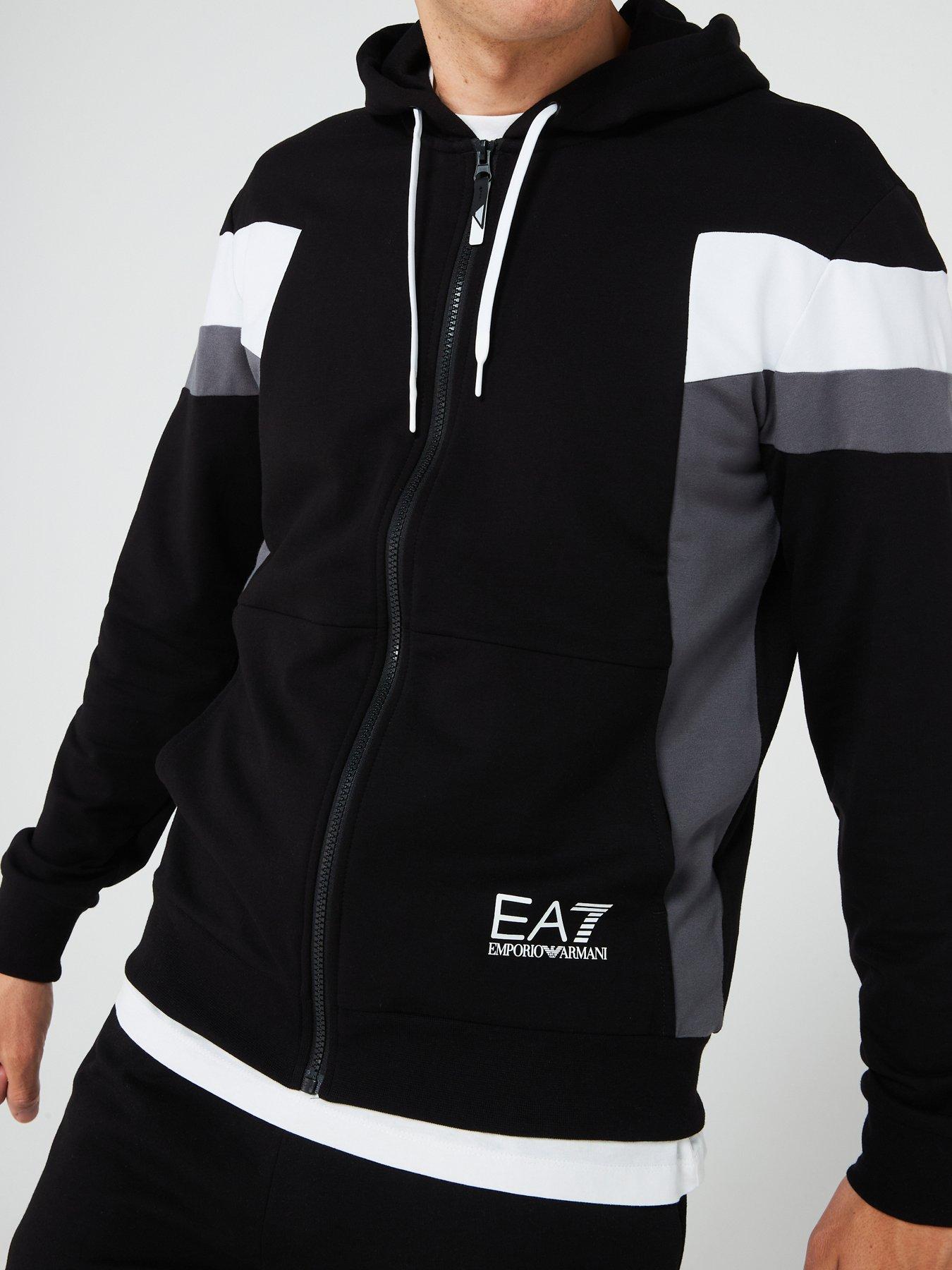 Emporio armani ea7 longline hooded tracksuit sale