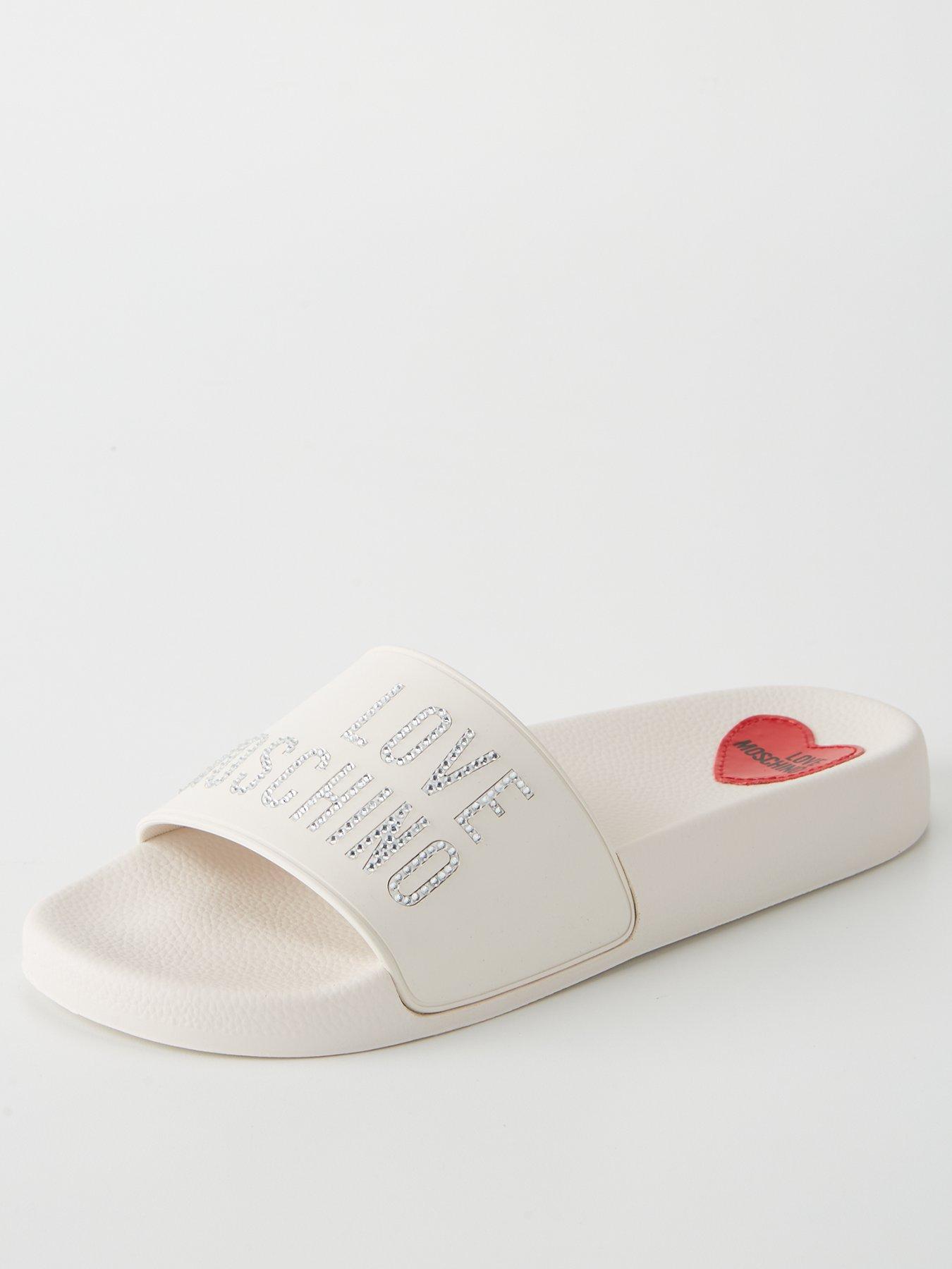 undefined Crystal Logo Sliders - White