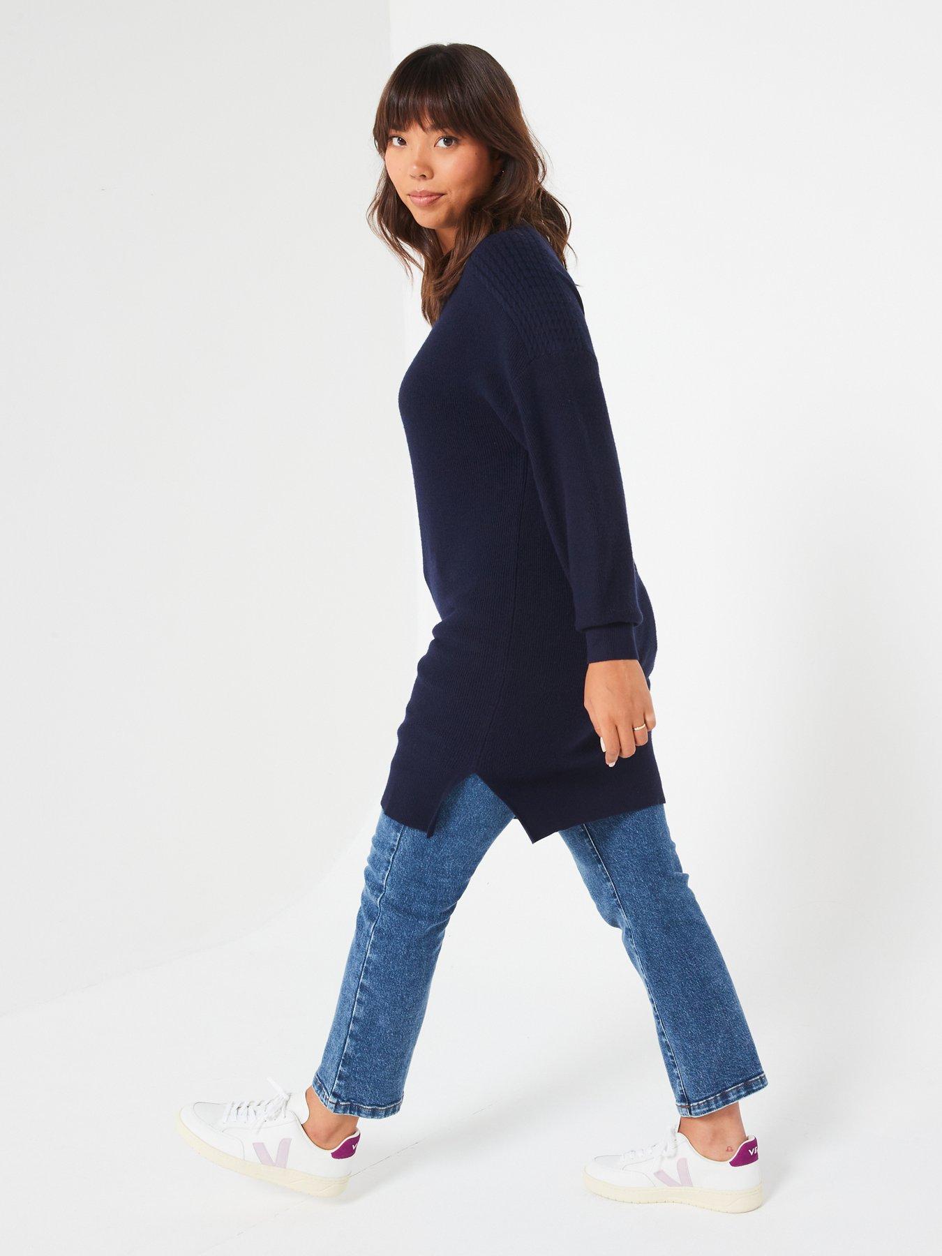 Navy longline jumper best sale