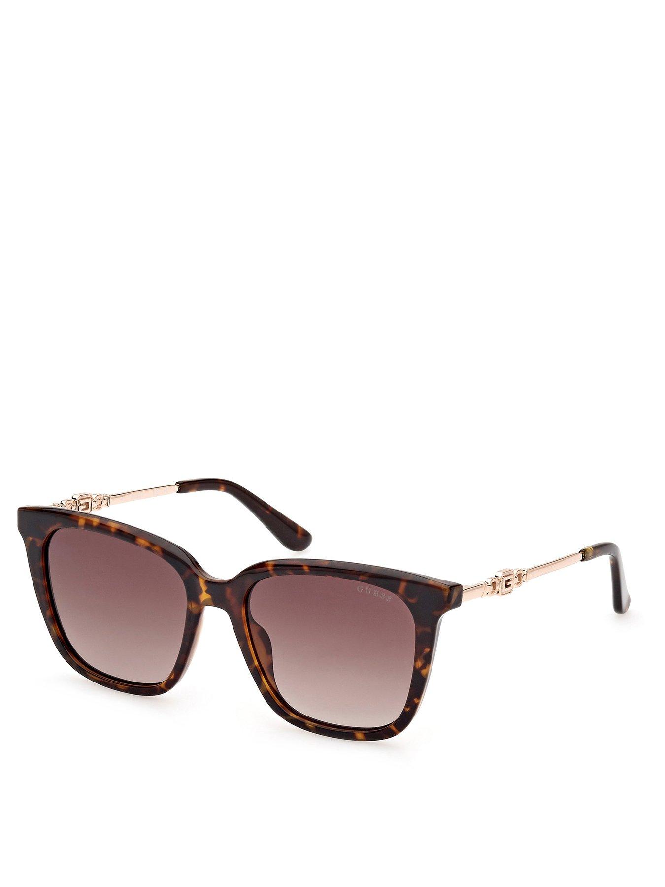 undefined Dark Havana Square Sunglasses