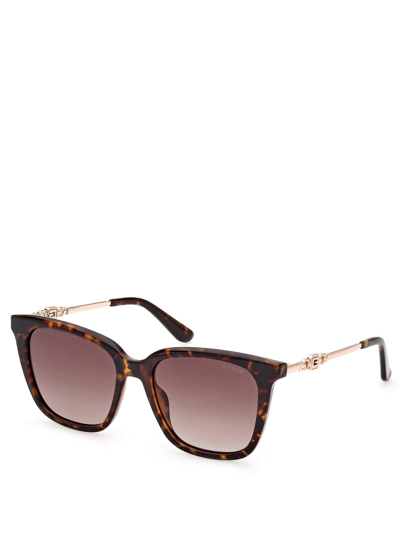 Guess Dark Havana Square Sunglasses Very