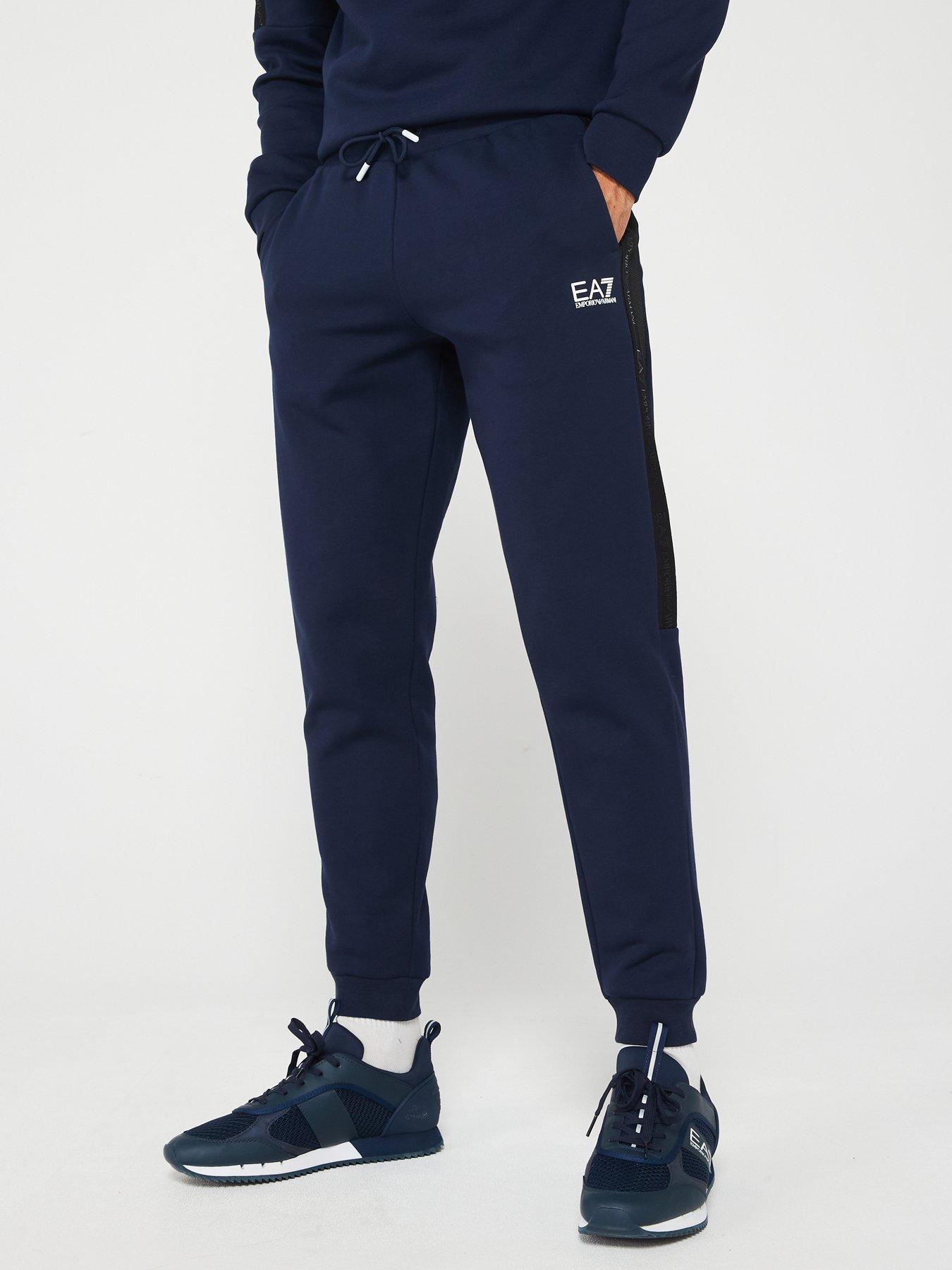 Emporio armani taped jogger sweat in shop navy