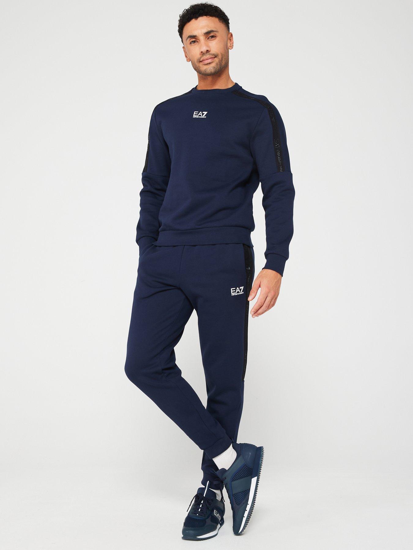 Emporio armani taped jogger sweat in shop navy