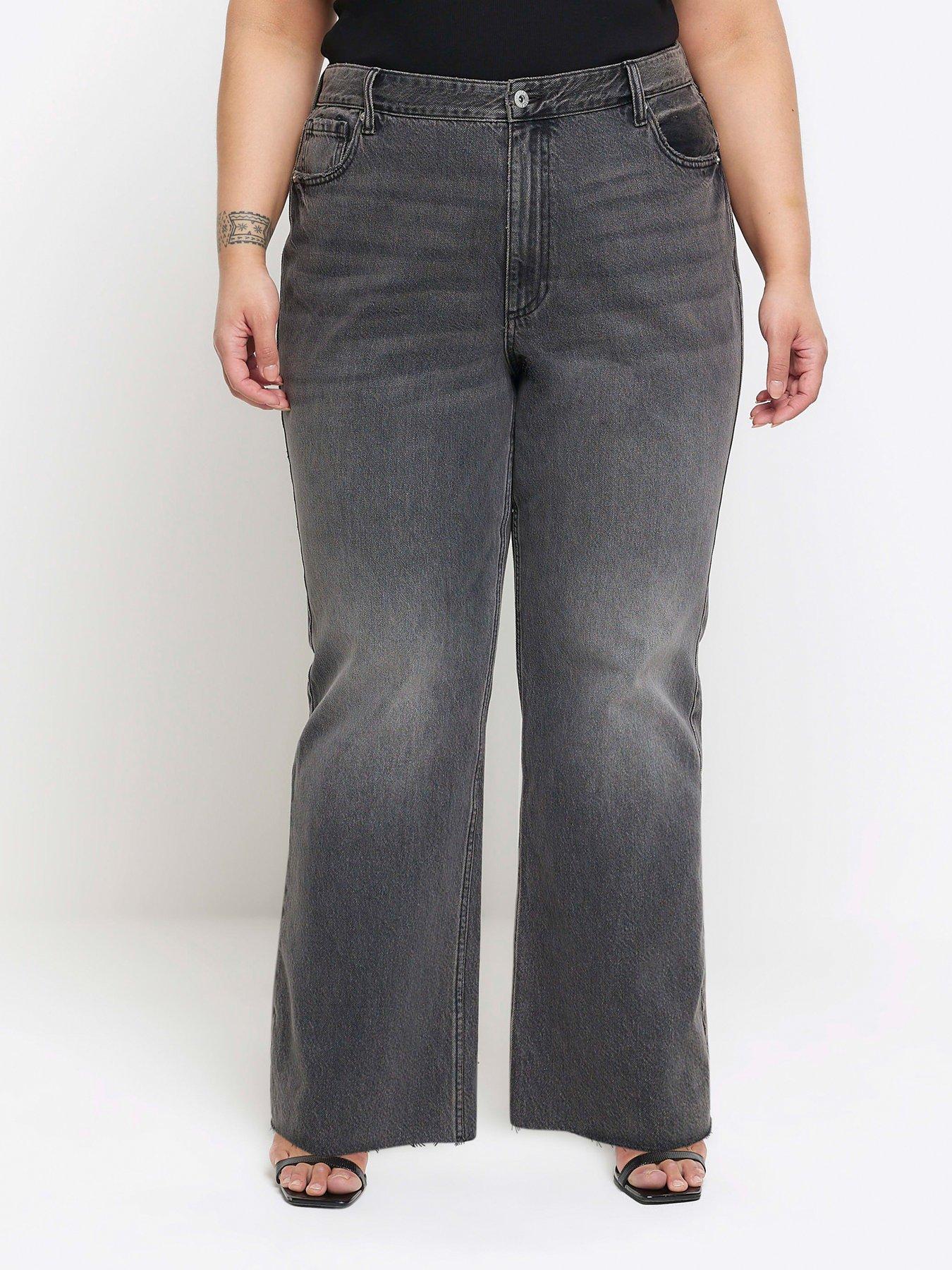 undefined Plus High Rise Straight Jean - Black