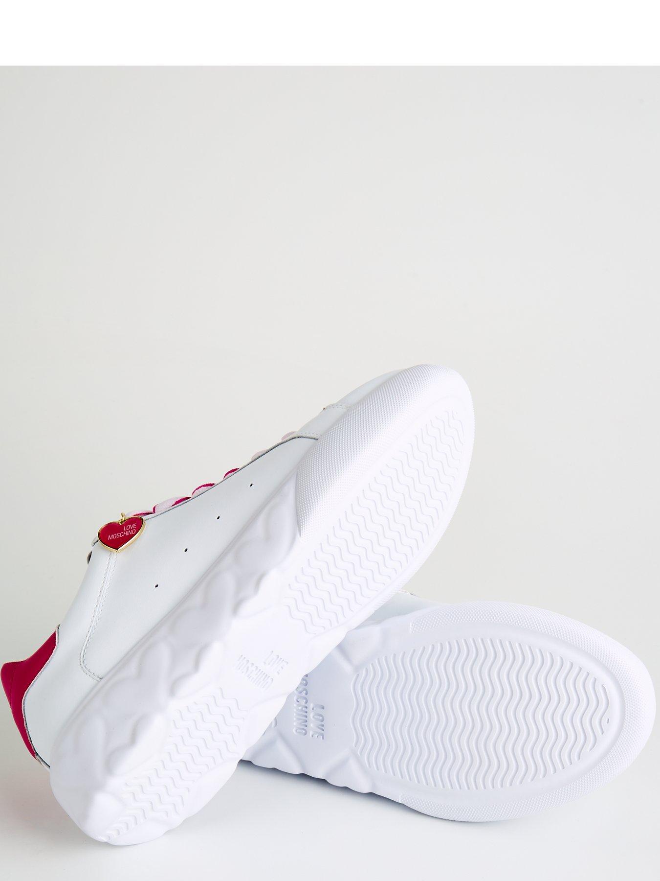 LOVE MOSCHINO Chunky Heart Sole Trainers - White | Very.co.uk