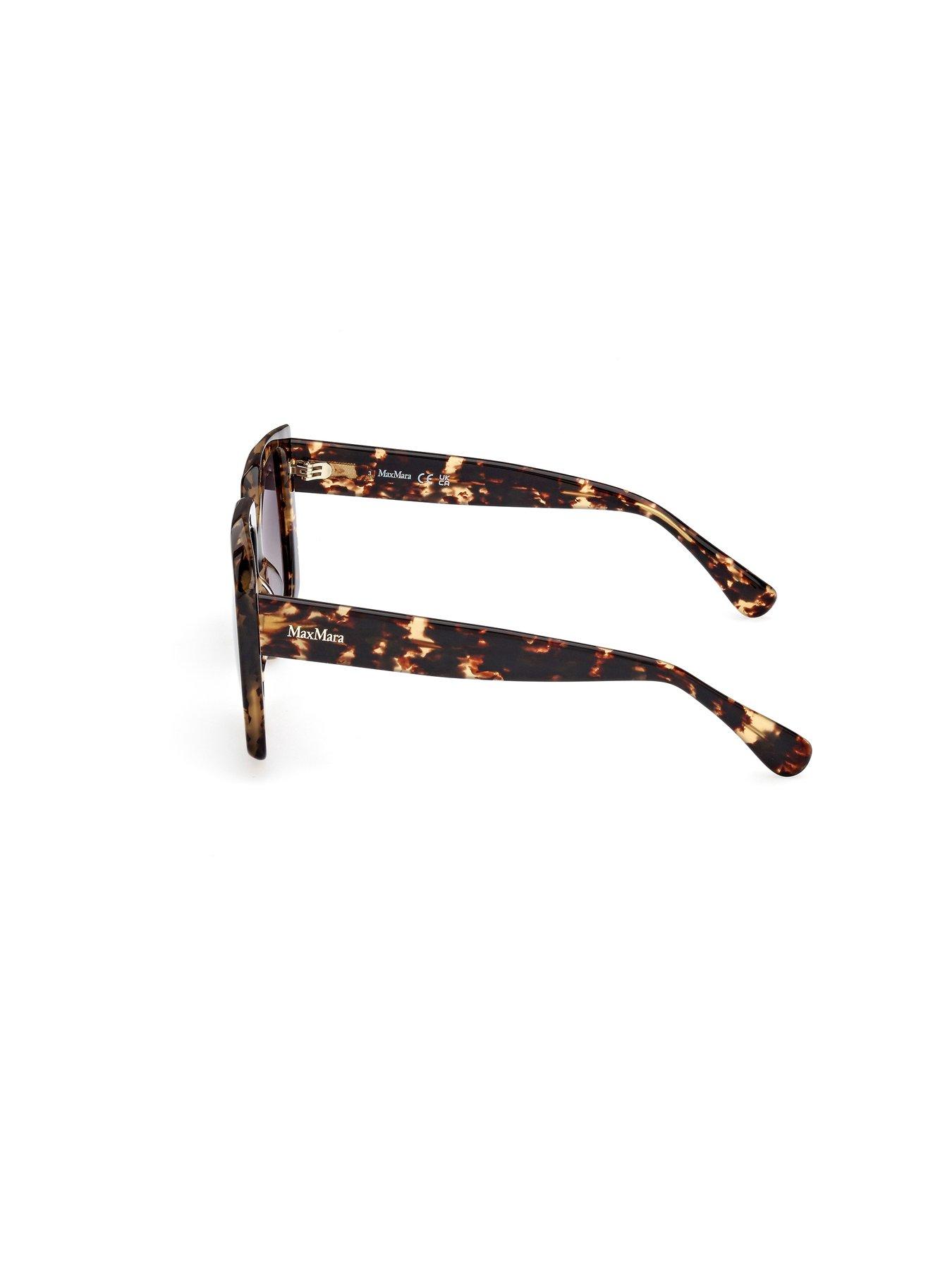 Image 2 of 4 of Max Mara Dark Havana Geometric Sunglasses
