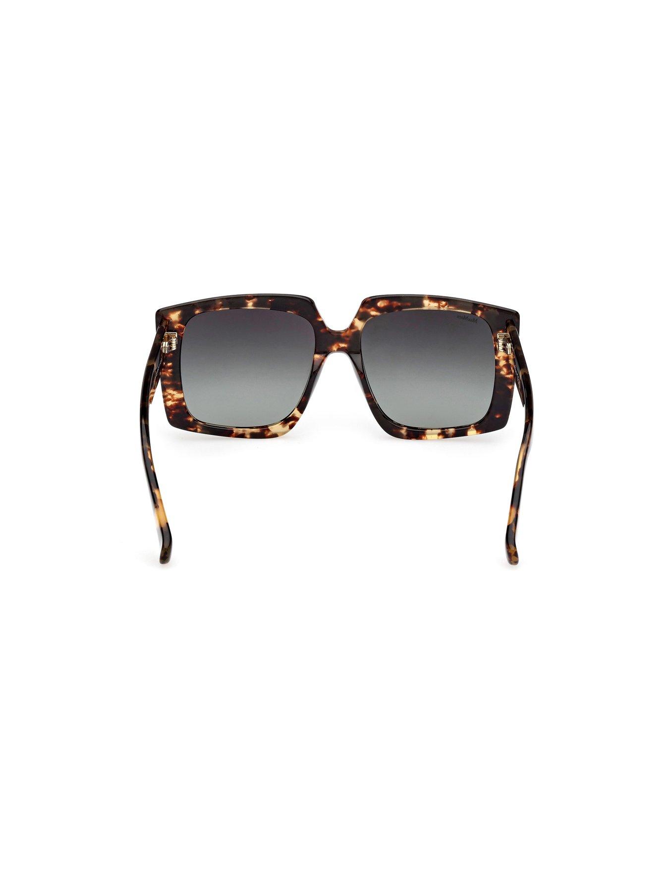Image 4 of 4 of Max Mara Dark Havana Geometric Sunglasses