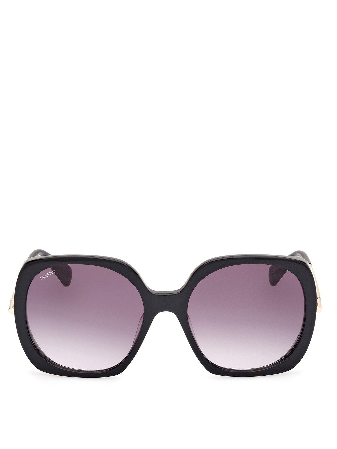 Image 3 of 4 of Max Mara Shiny Black Butterfly Sunglasses
