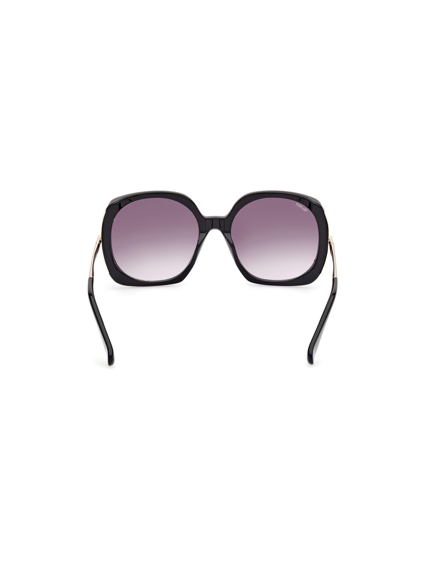 Image 4 of 4 of Max Mara Shiny Black Butterfly Sunglasses