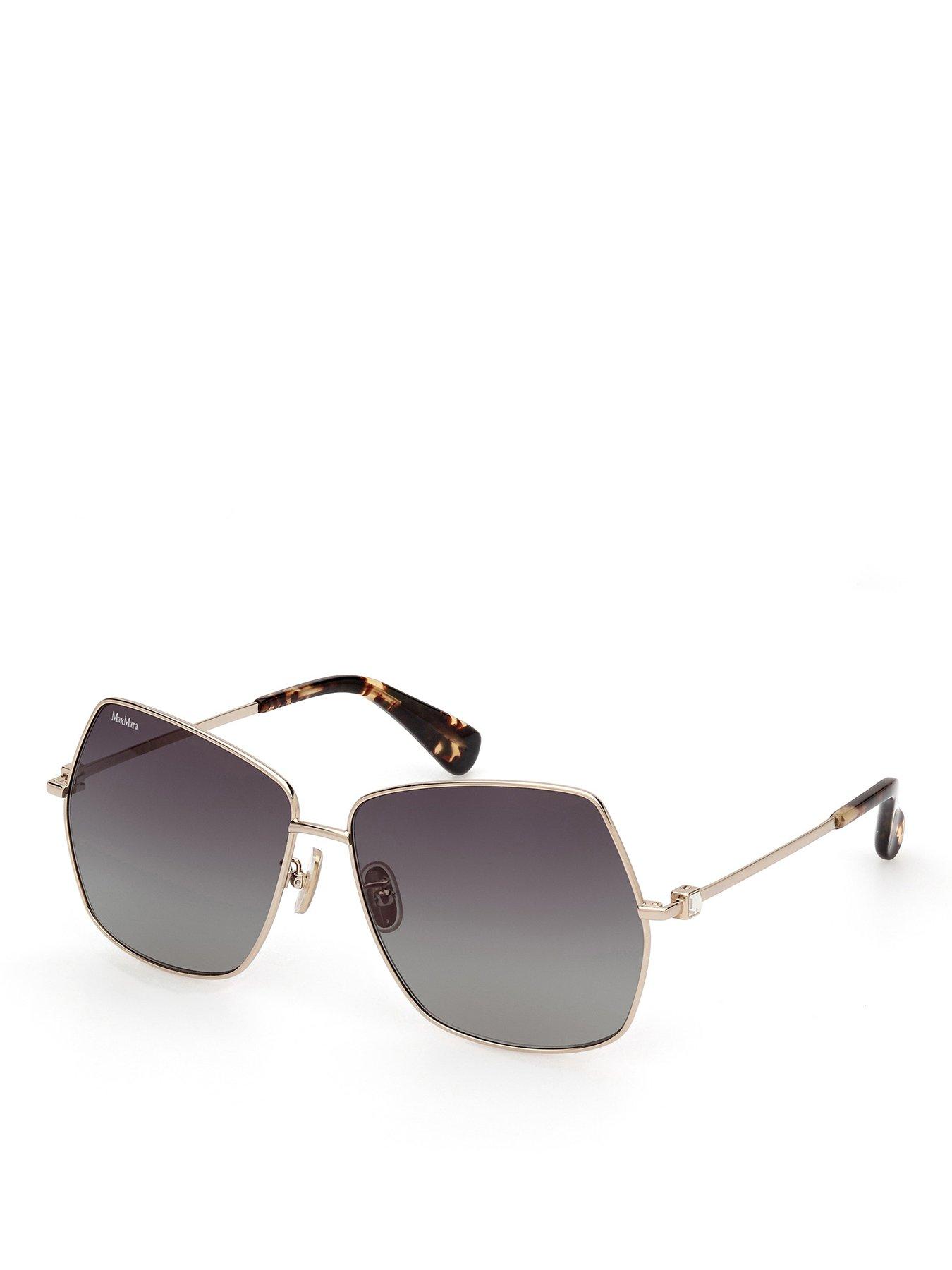 undefined Gold / Gradient Green Geometric Sunglasses