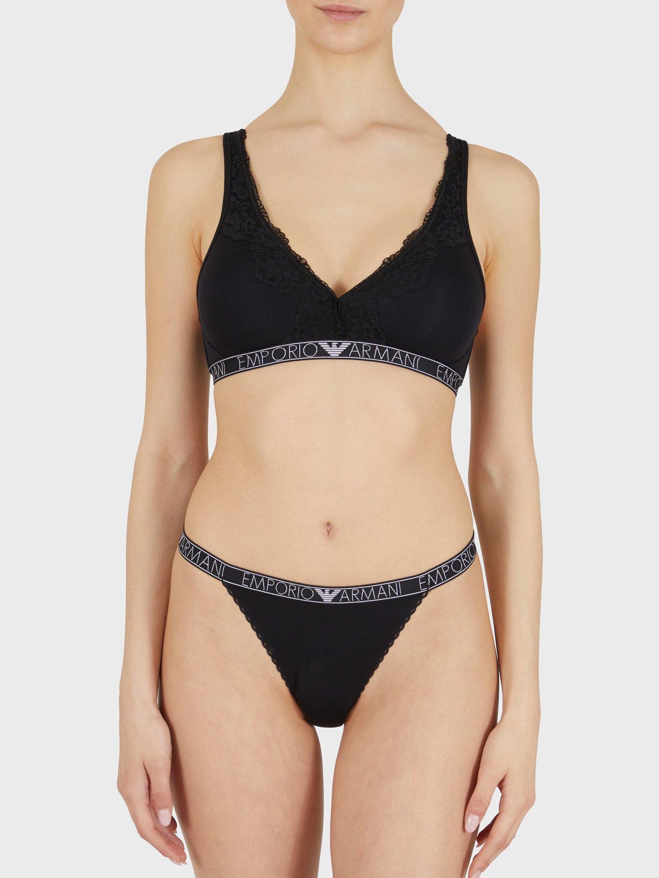 Emporio Armani Bodywear All In One Swimsuit - Black | Very.co.uk