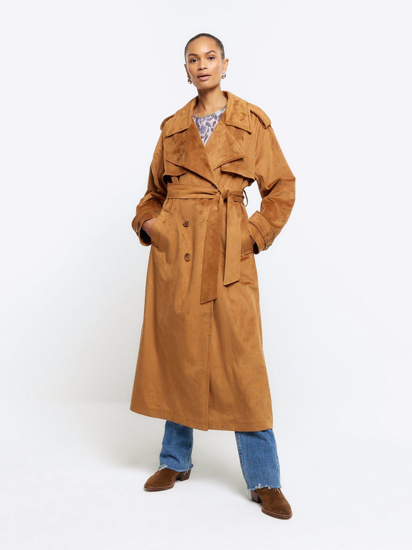 River island suede coat on sale