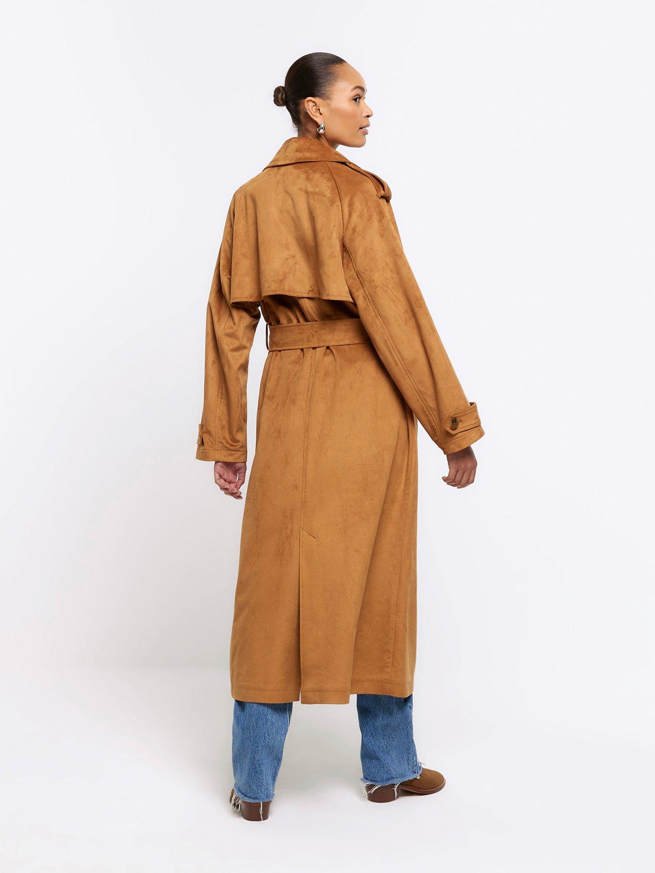 River island sale suedette coat