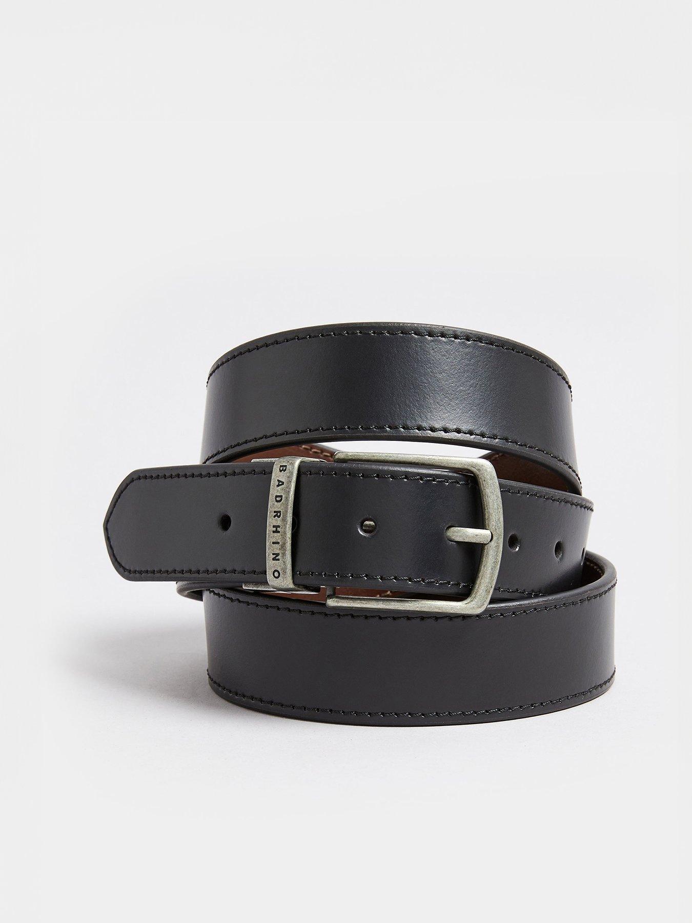 undefined Reversible Leather Belt - Black
