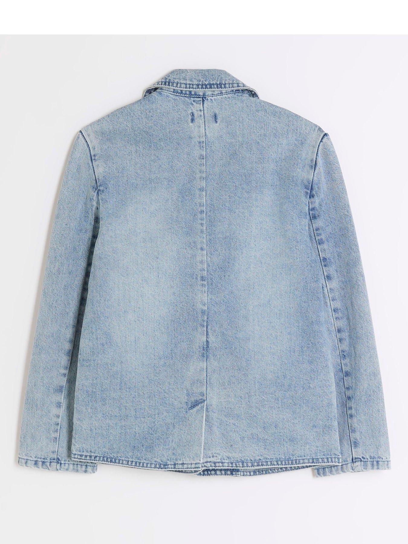 Girls Denim Blazer Blue