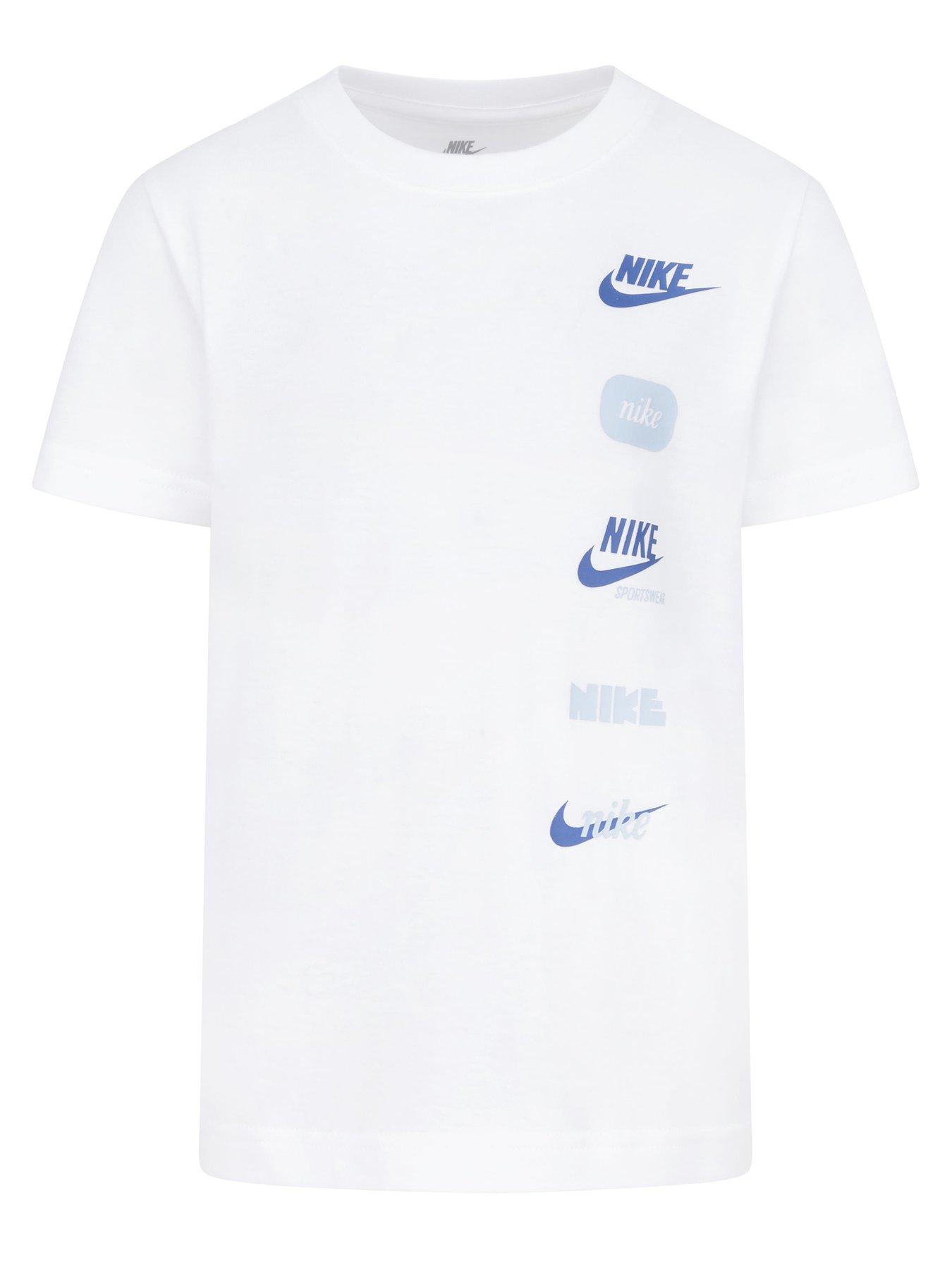 Nike Kids Boys Club+ Badge Tee - White | Very.co.uk