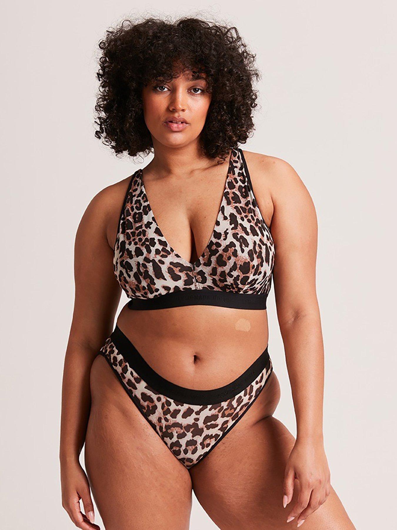 Women's Plus Size Cotton Knit Peek-A-Boo Bralette and Thong Set #1082X –  shirleymccoycouture