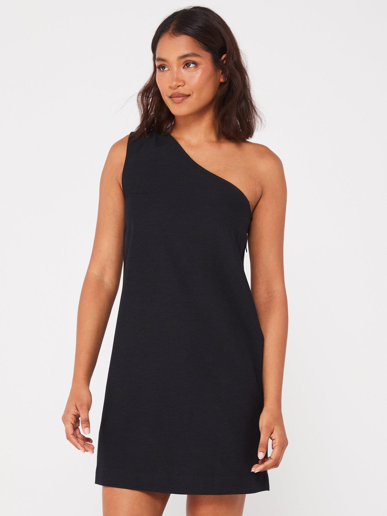 Black a line short dress best sale