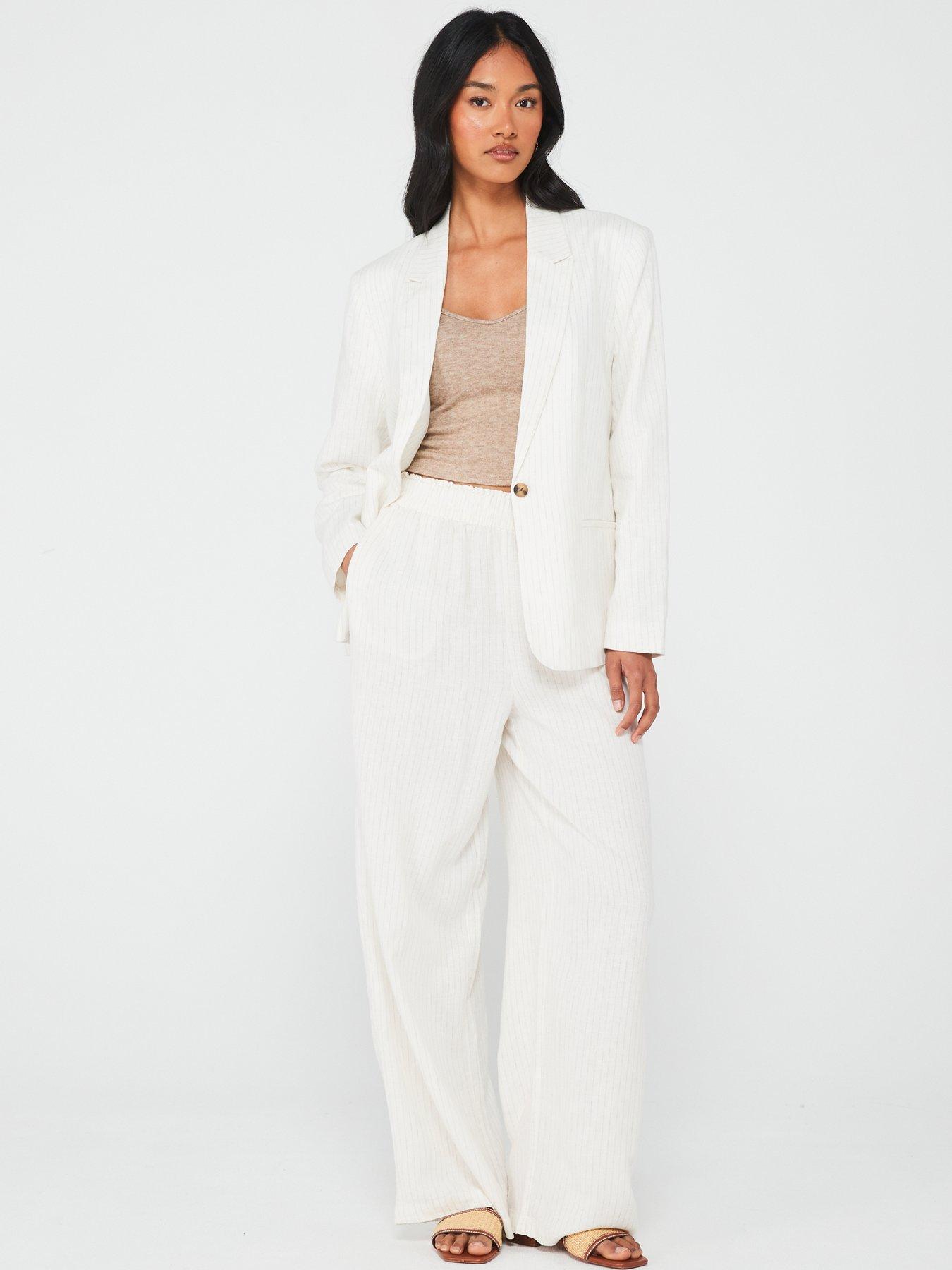 Structured white blazer clearance