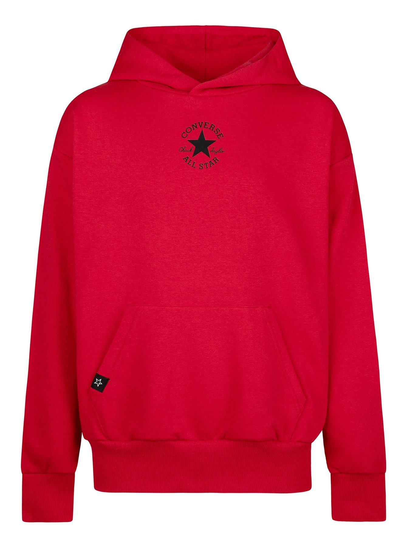 Converse Junior Boys Core Pullover Hoodie Red Very