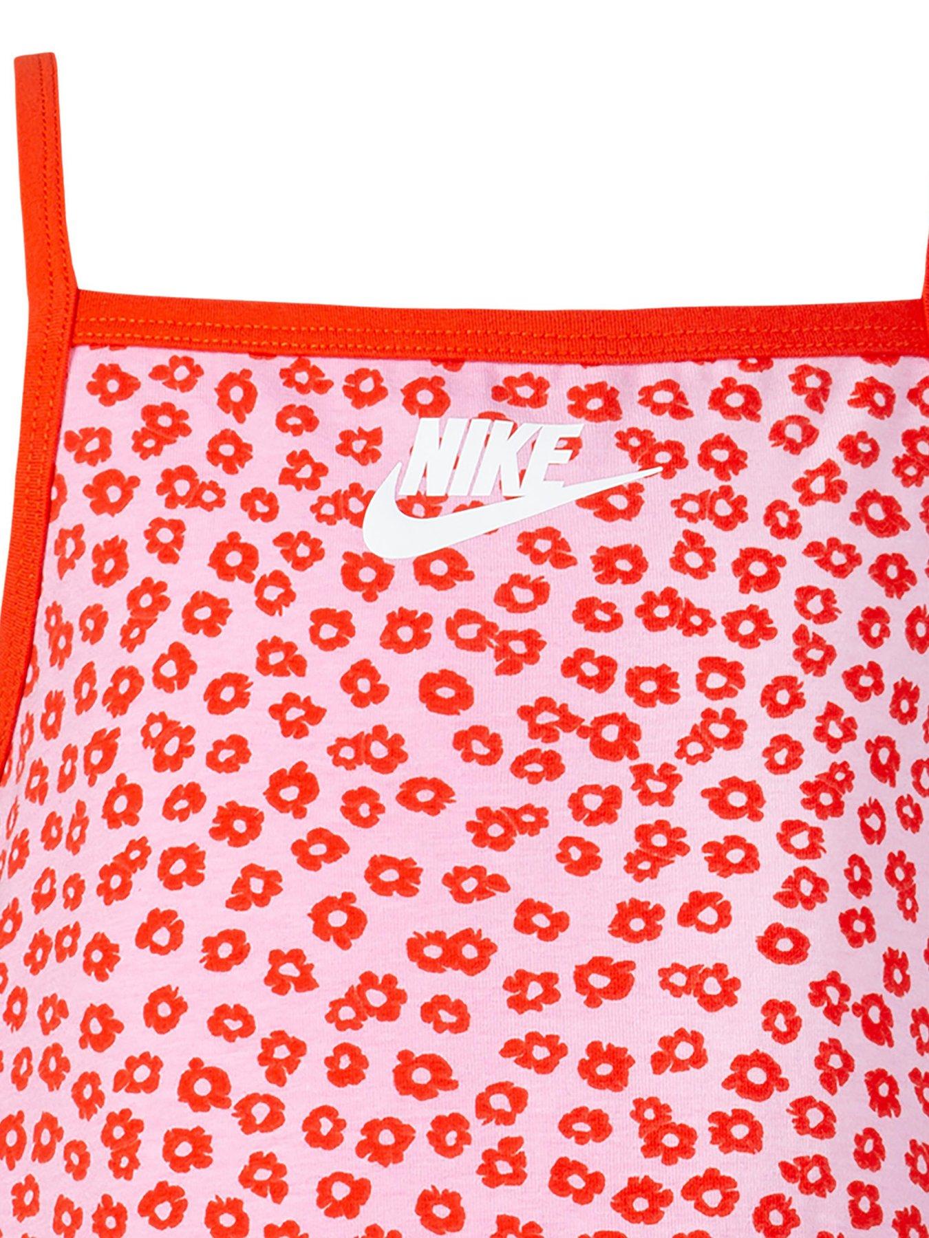 Image 3 of 4 of Nike Kids Girls Floral T-shirt And Dress - Pink