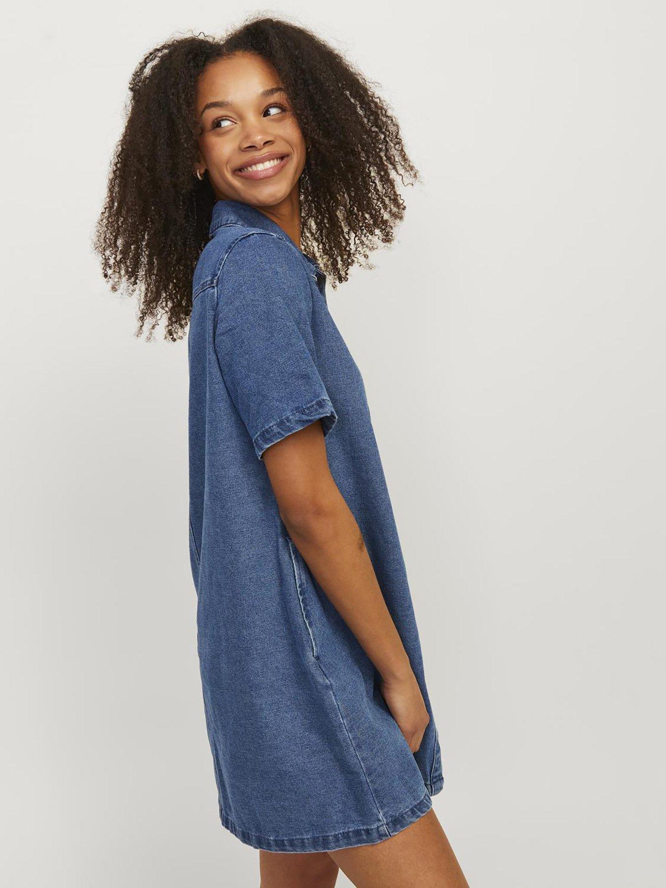 JJXX Denim Shirt Dress Dark Blue Very