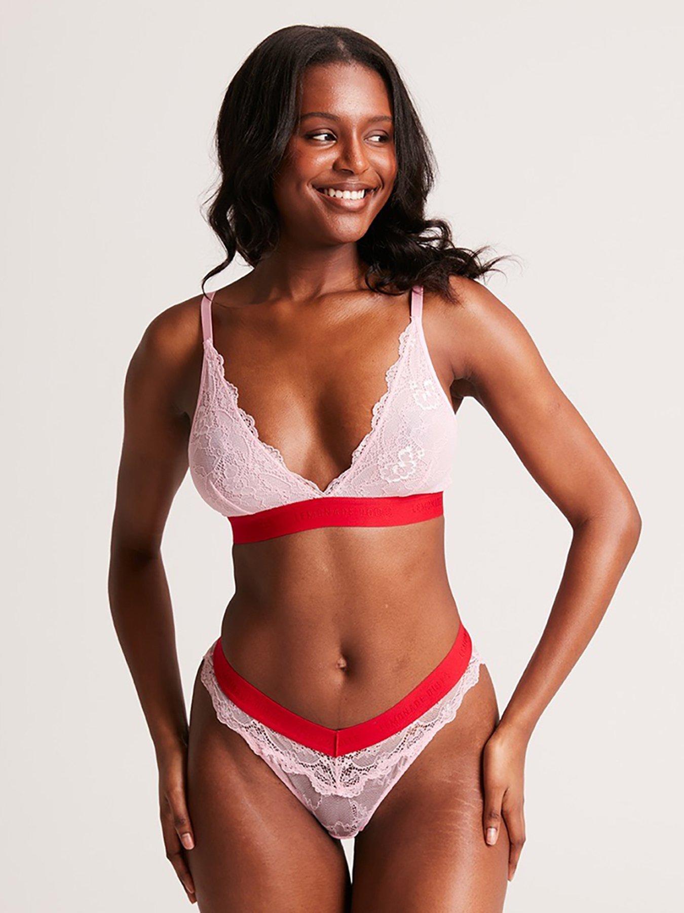 undefined Lace Bralette - Pink