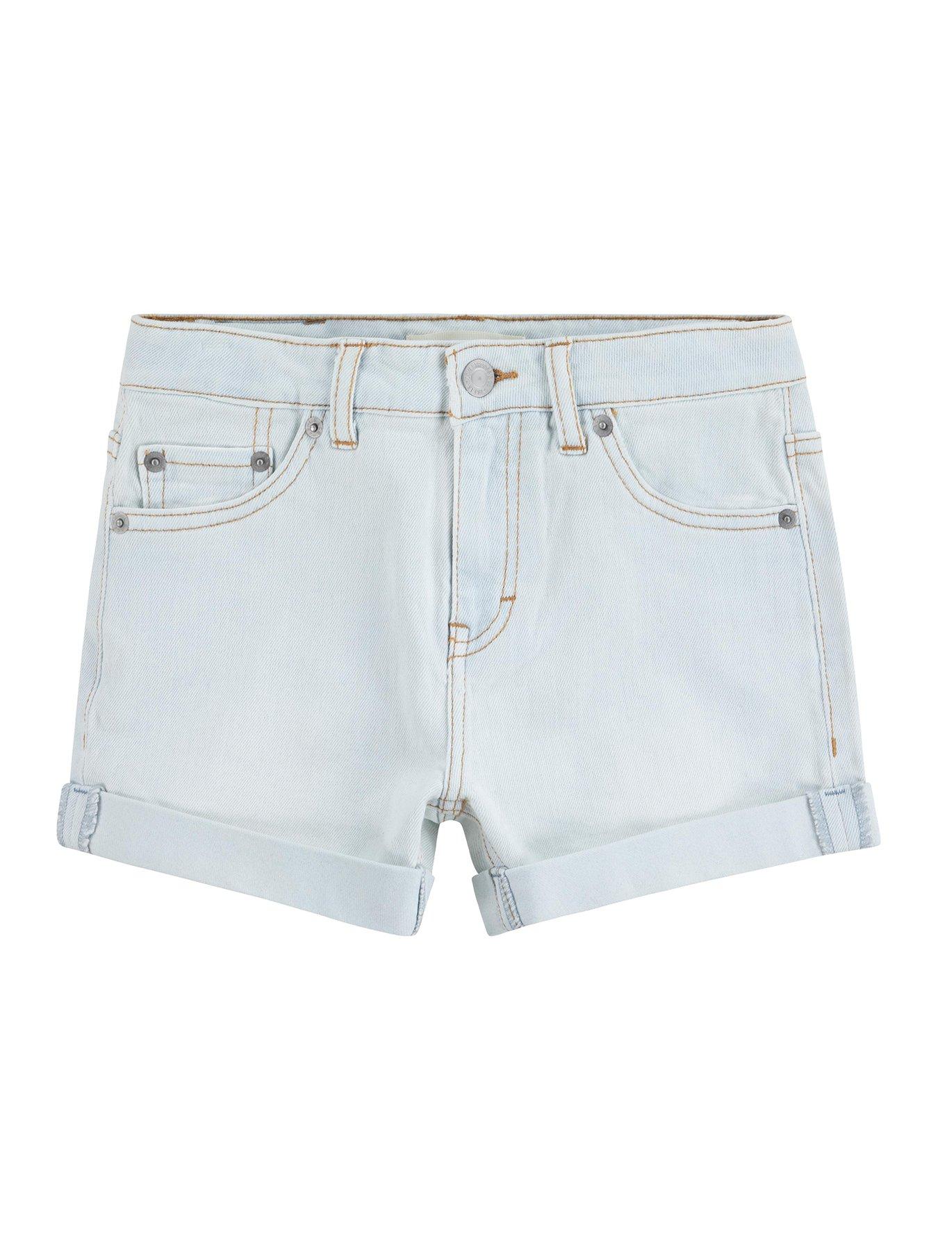 undefined Girls Girlfriend Denim Shorts - Light Wash