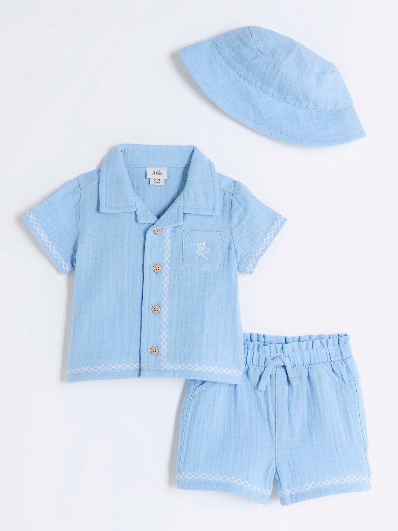 river-island-baby-baby-boys-embroidered-shirt-set-blue