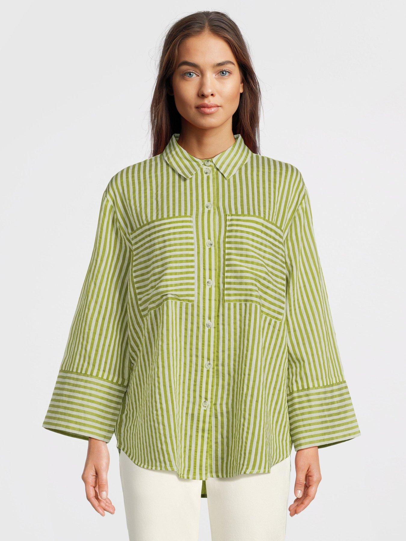 undefined Stripe Shirt - Lime