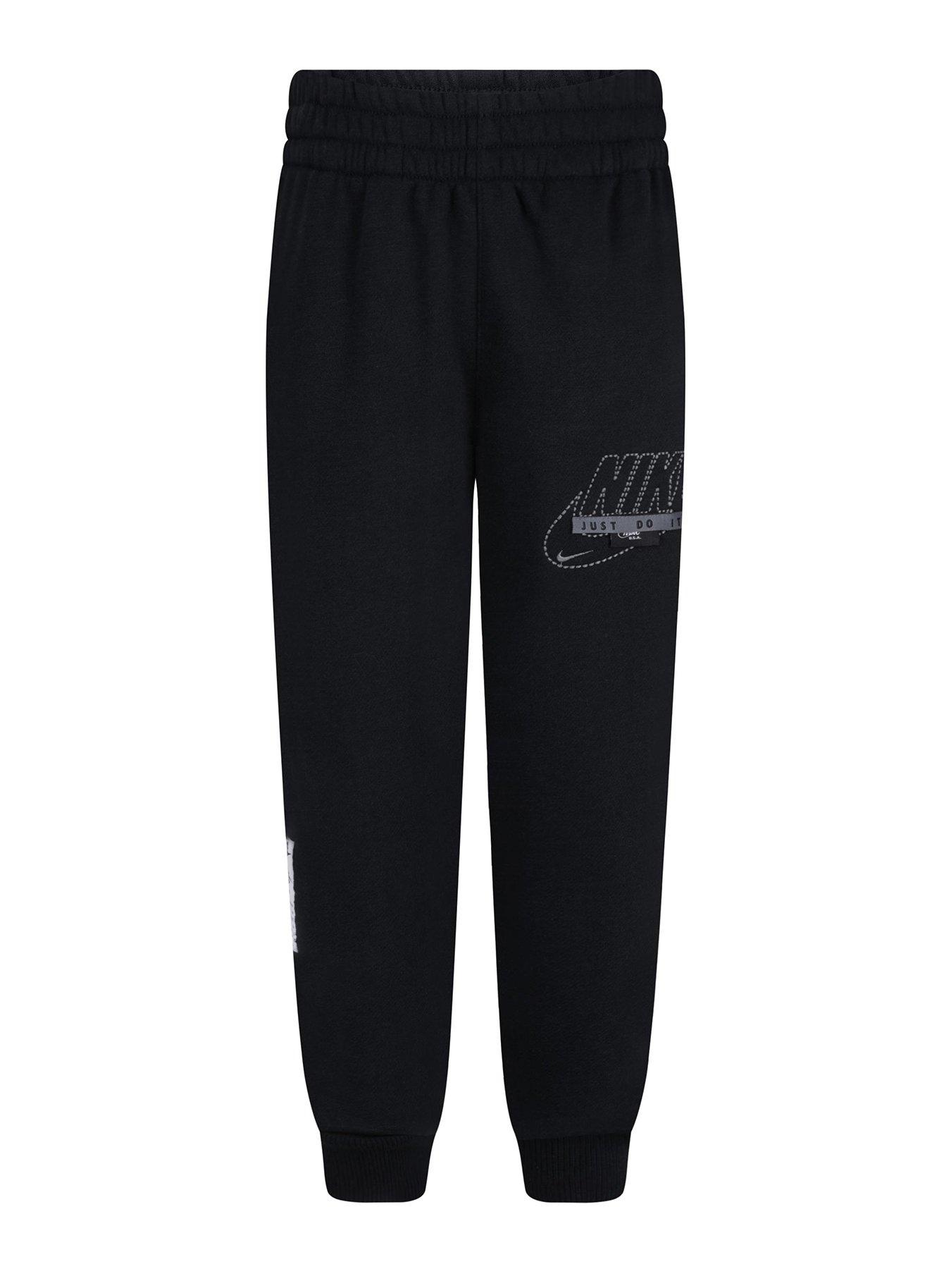 Nike just do it joggers black best sale