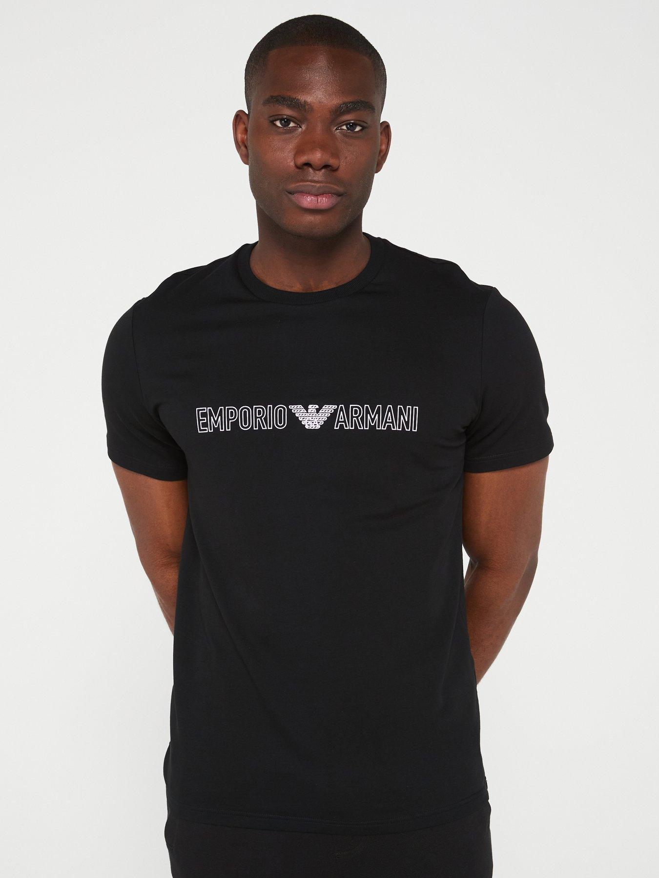 Emporio Armani Bodywear Textured Logoband Core Slim Fit T Shirt