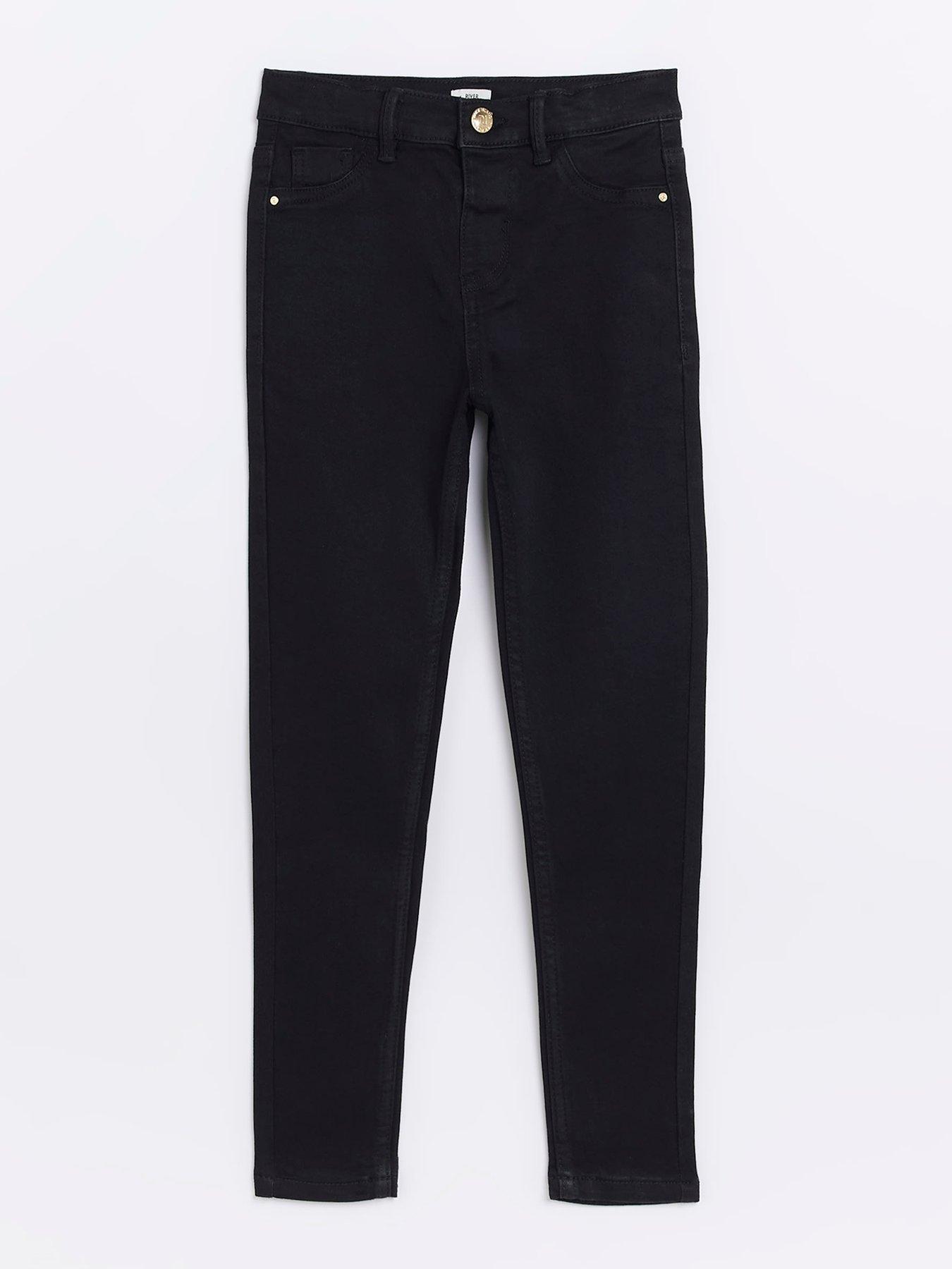 Black mid rise jeggings