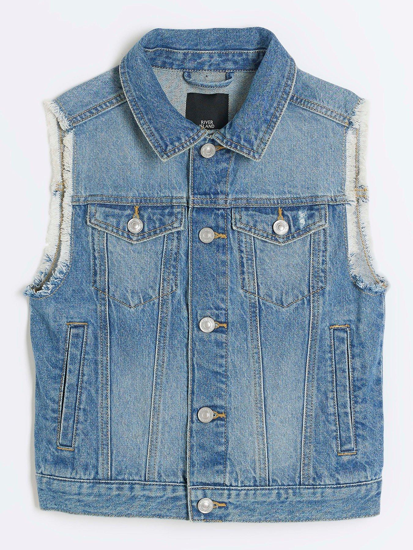 River Island Boys Sleeveless Denim Gilet - Blue | Very.co.uk