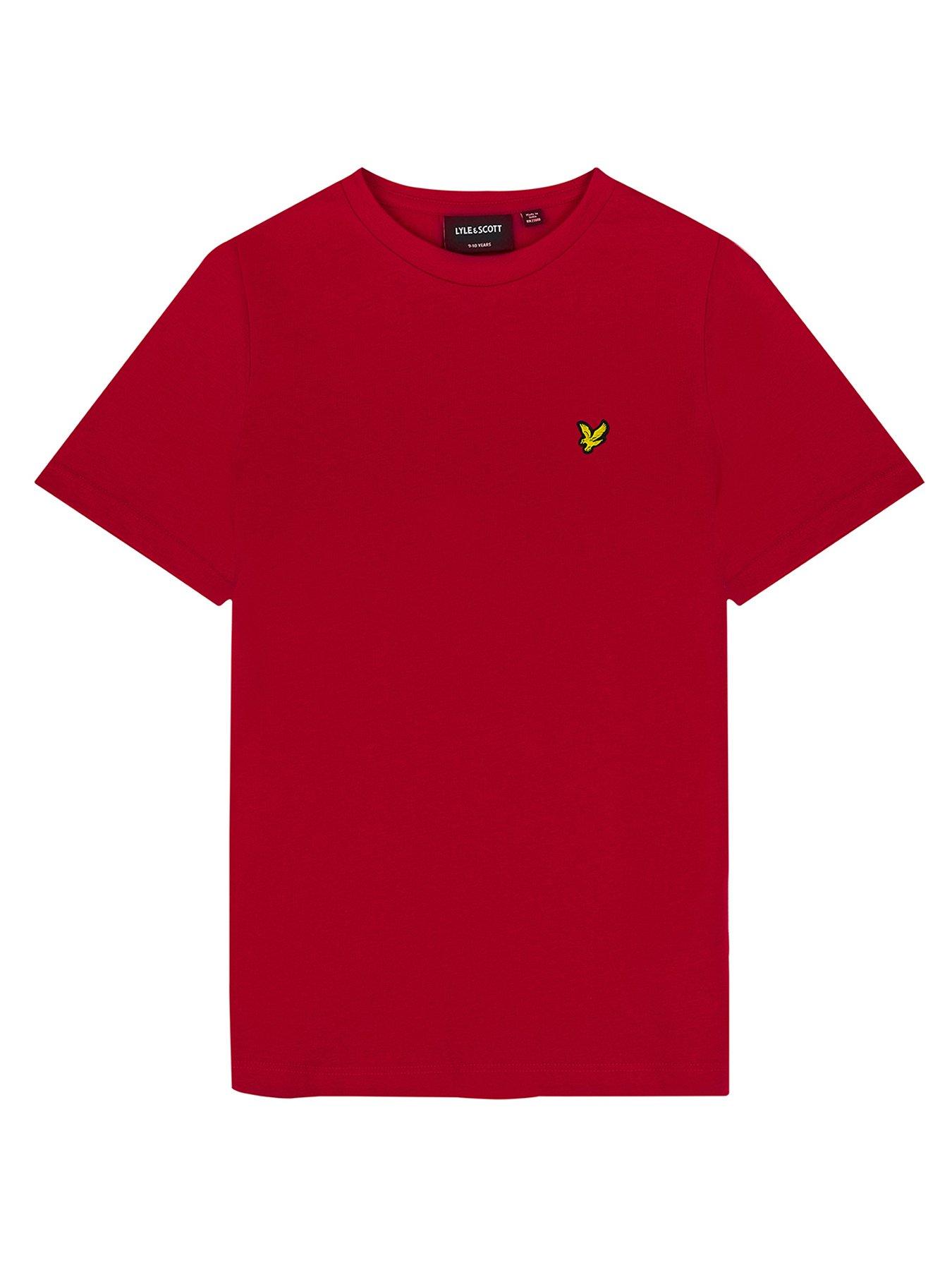 lyle & scott boys short sleeve t-shirt - gala red