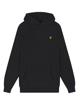 lyle & scott boys hoodie - black