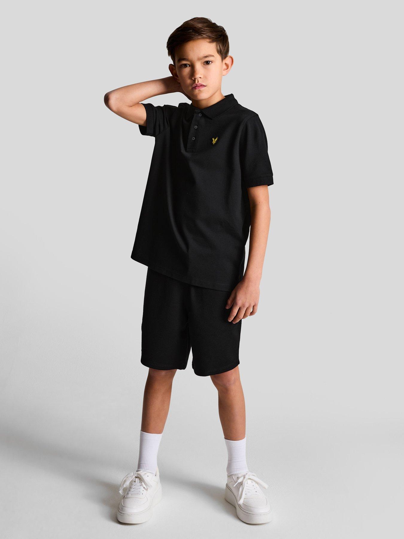 Lyle Scott Boys Short Sleeve Polo Shirt Black Very